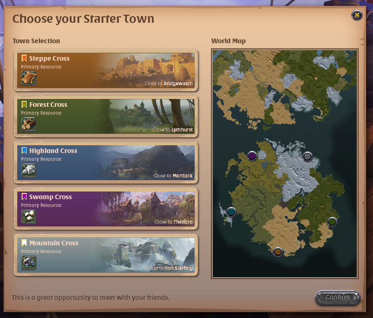 Starter City Selection