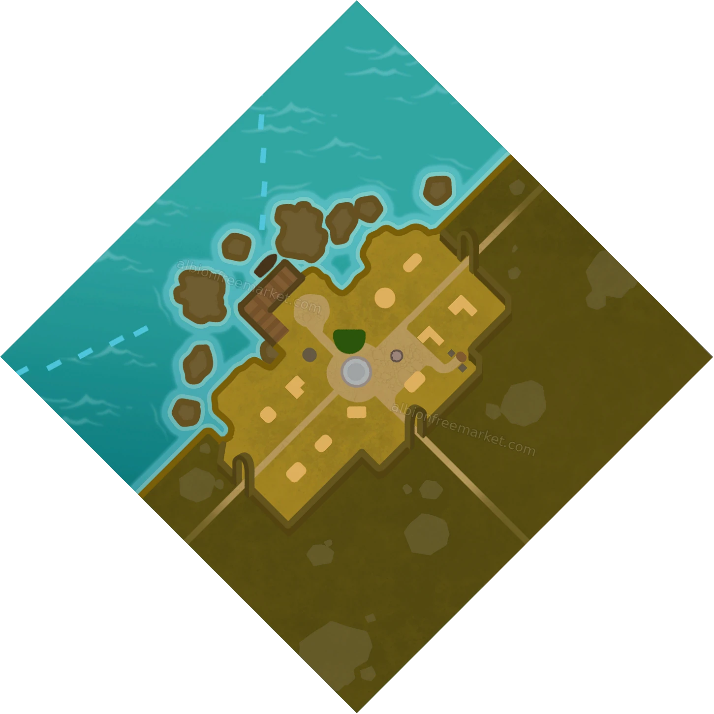 Swamp Cross Albion Online map