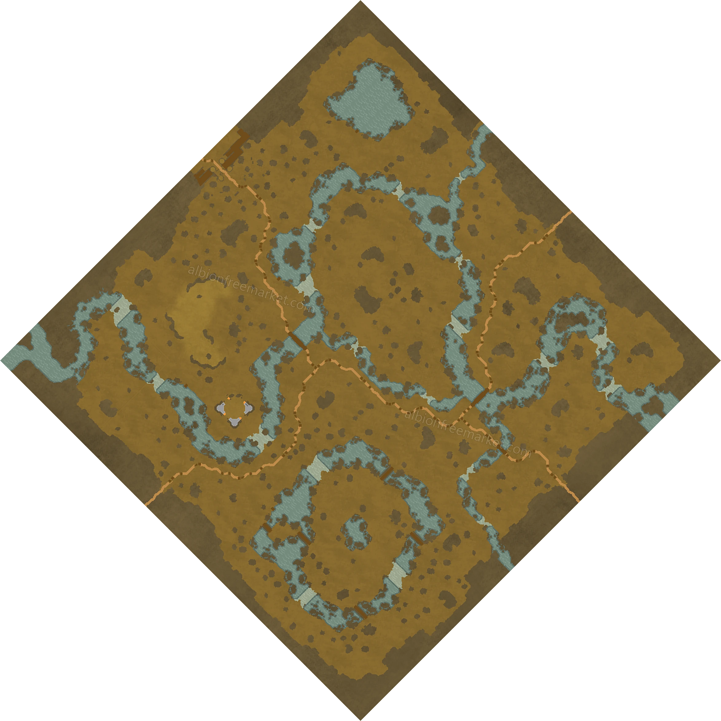 Mapa de Stumprot Swamp do Albion Online