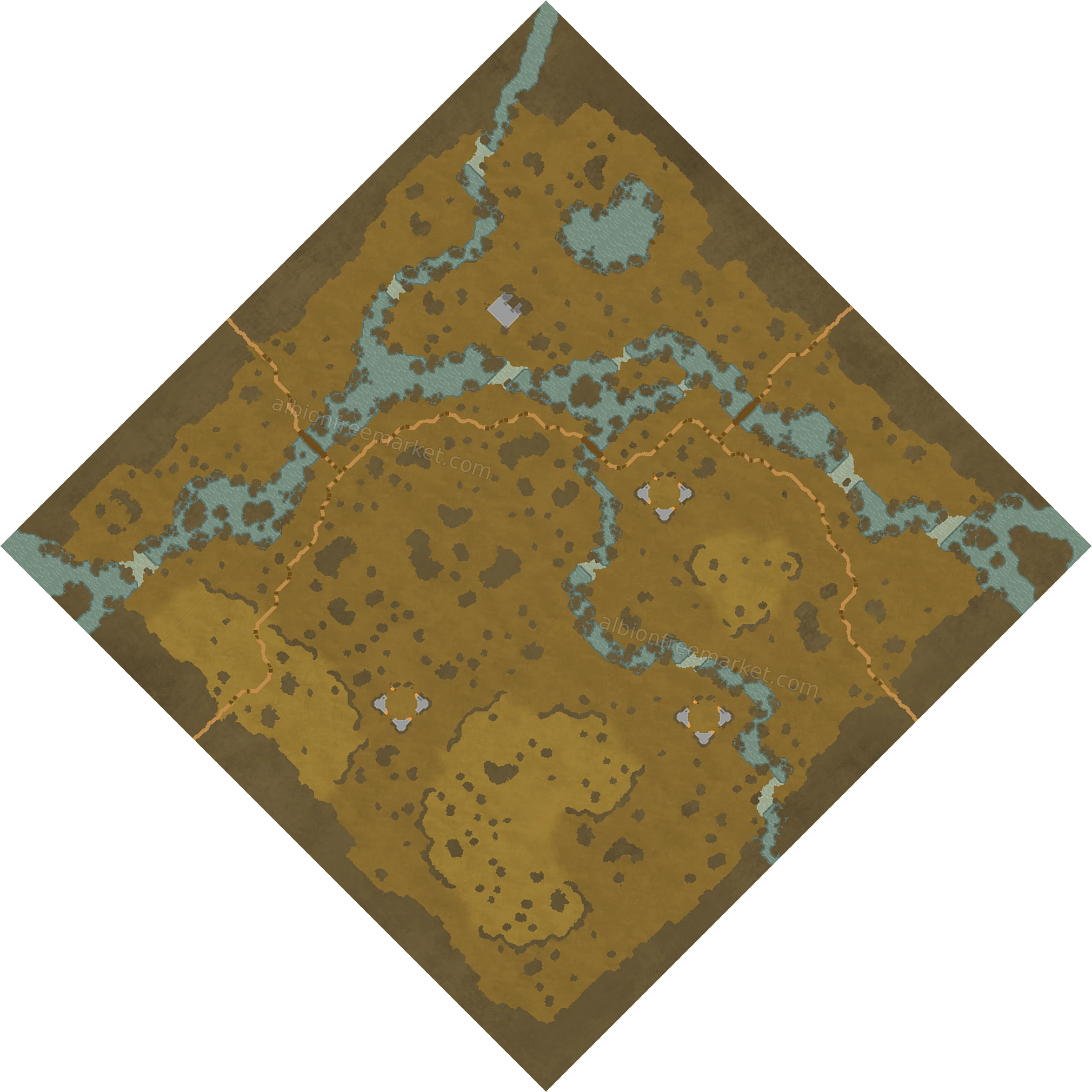 Bonepool Marsh Albion Online map