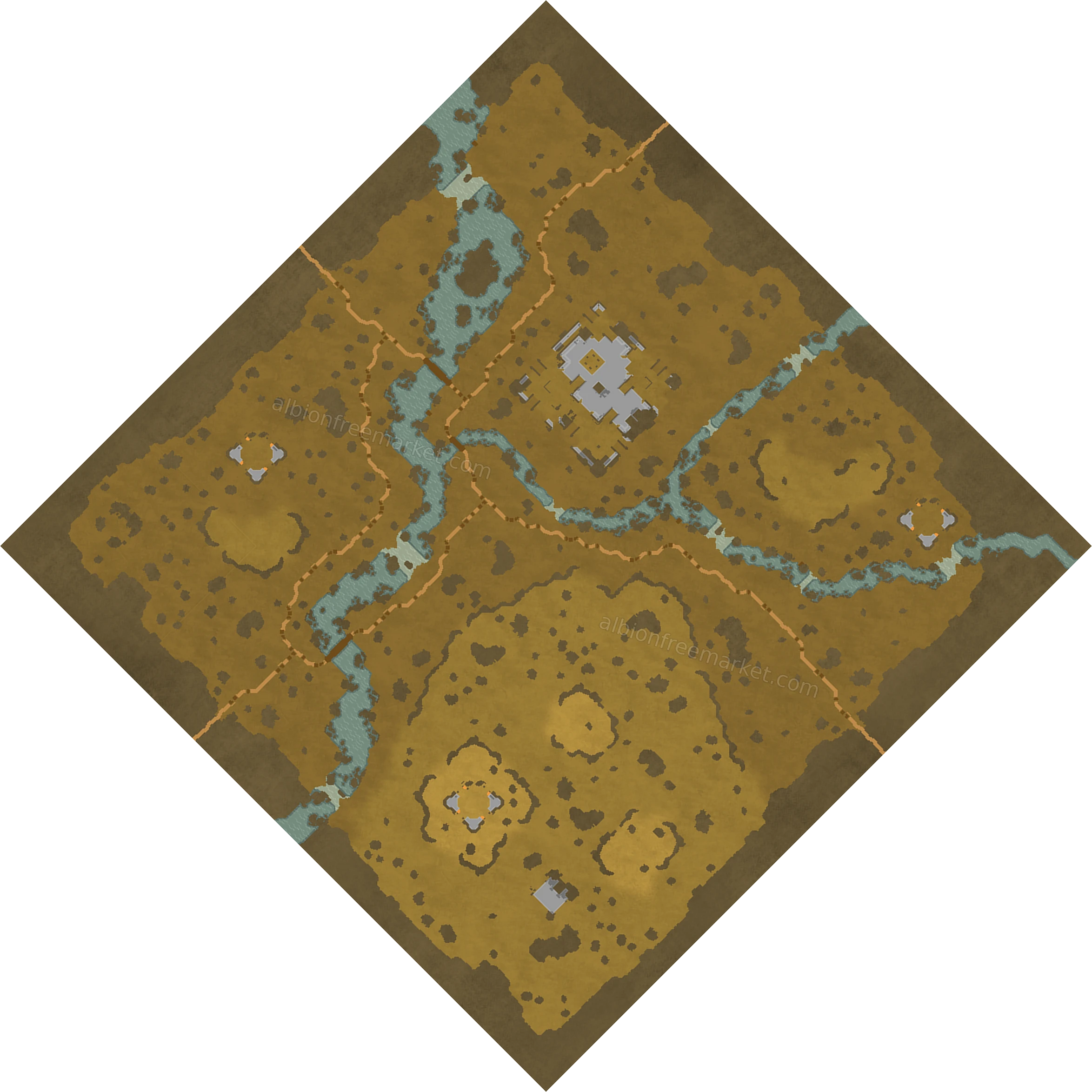 Falsestep Marsh Albion Online map