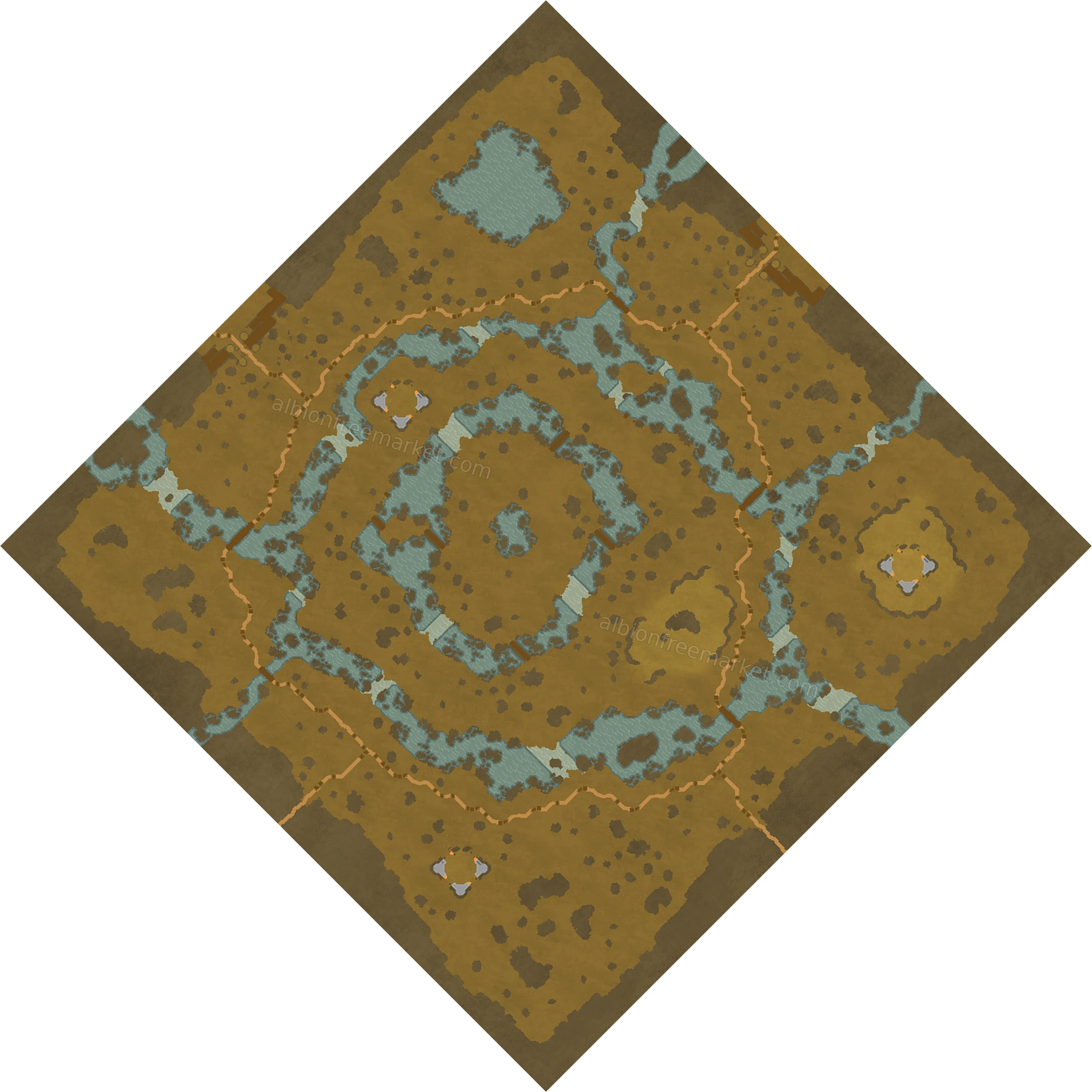 Darkground Swamp Albion Online map