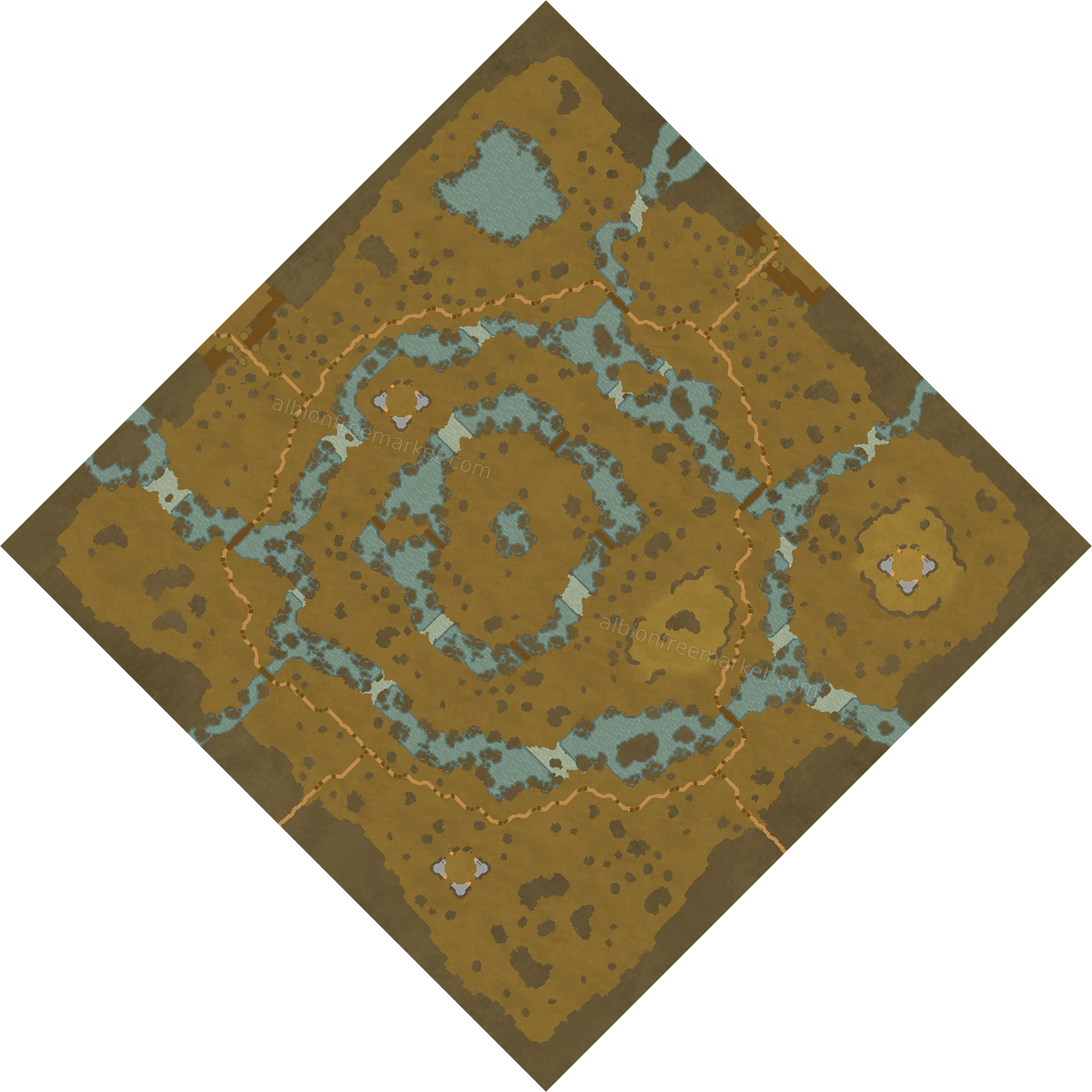 Darkground Swamp Albion Online map