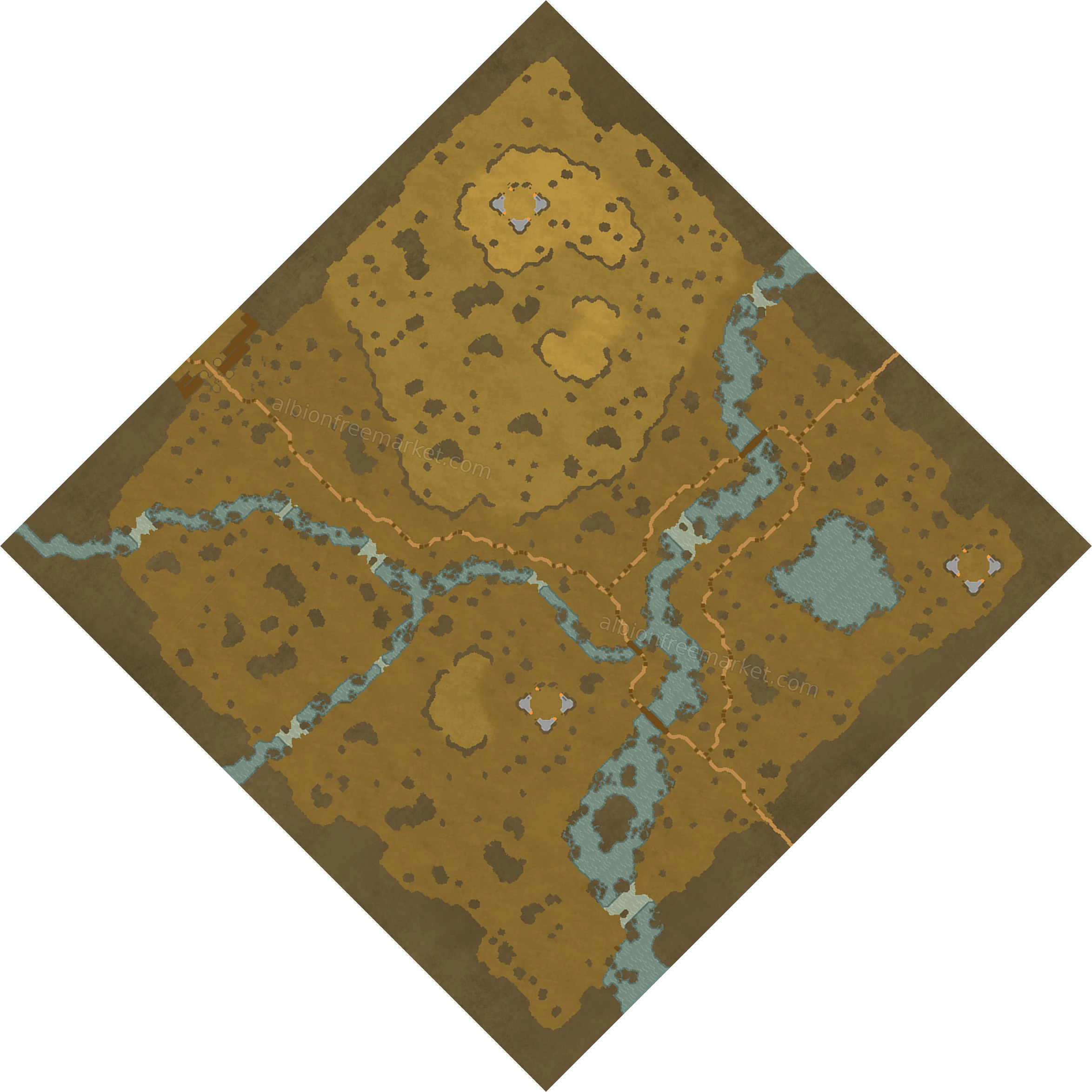 Dusktree Swamp Albion Online map