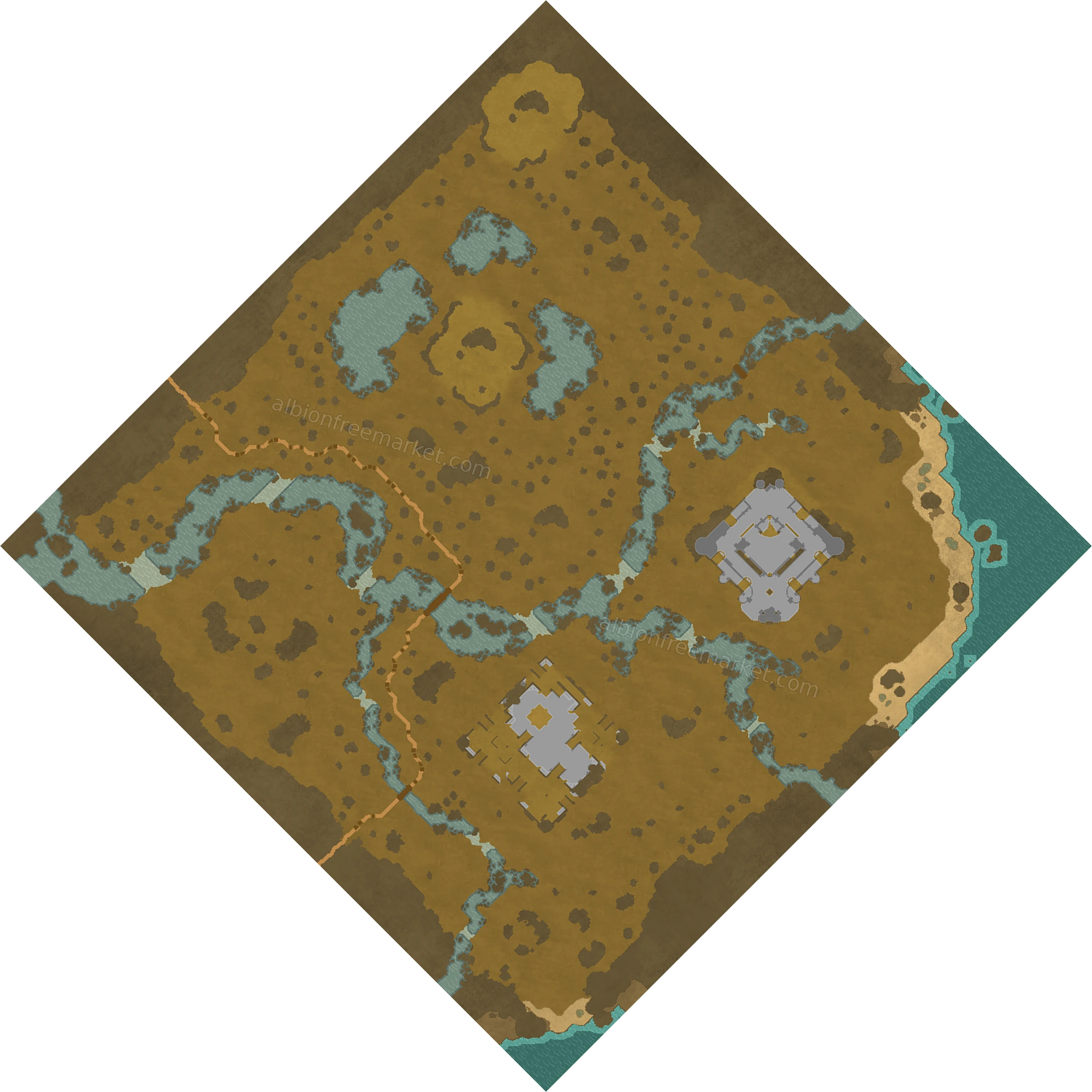 Wetgrave Bog Albion Online map