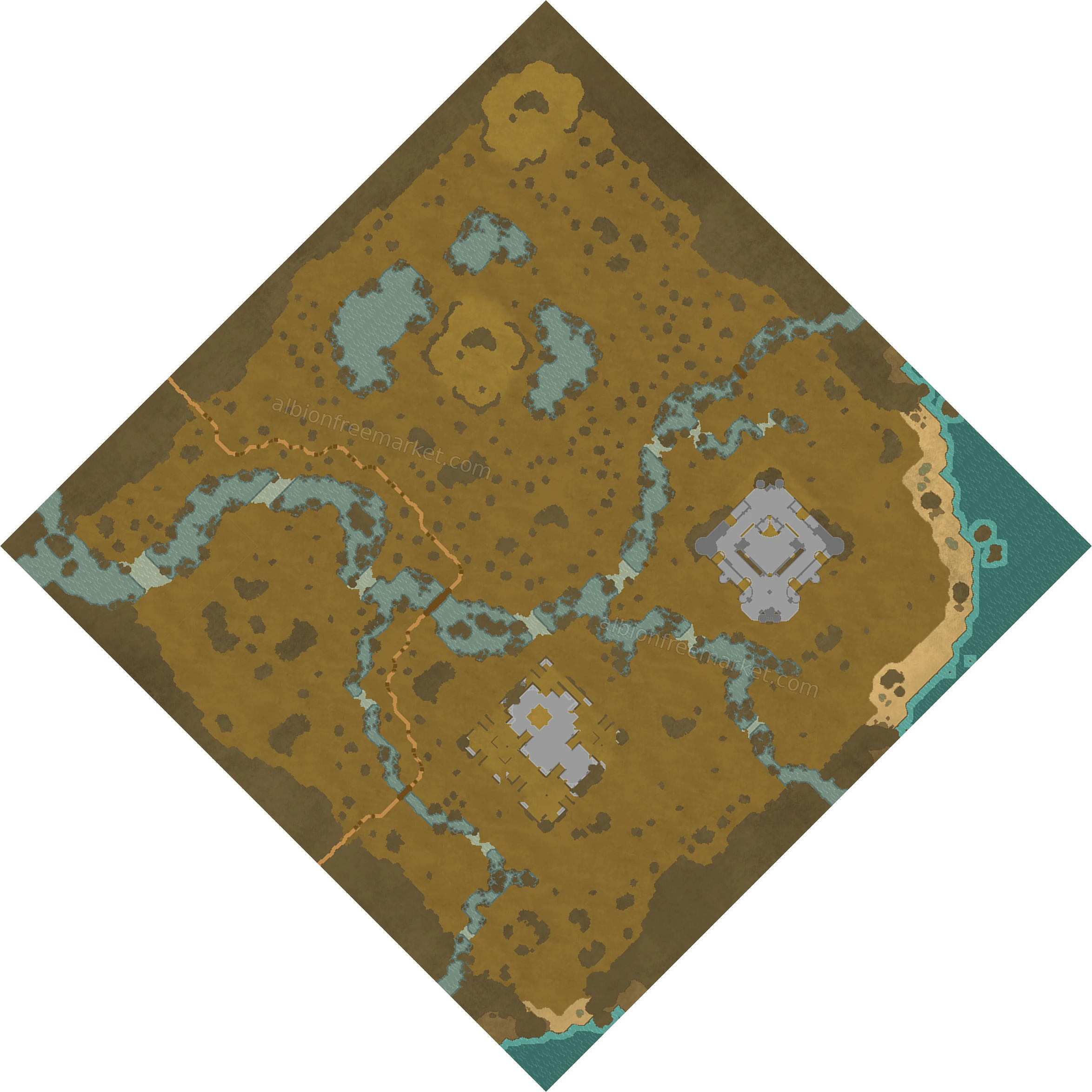 Wetgrave Bog Albion Online map