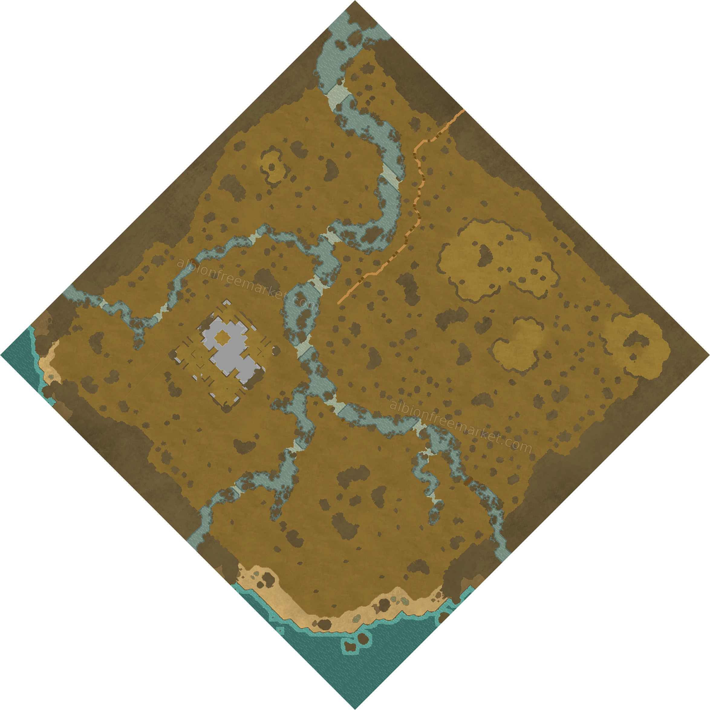 Mudfoot Mounds Albion Online map