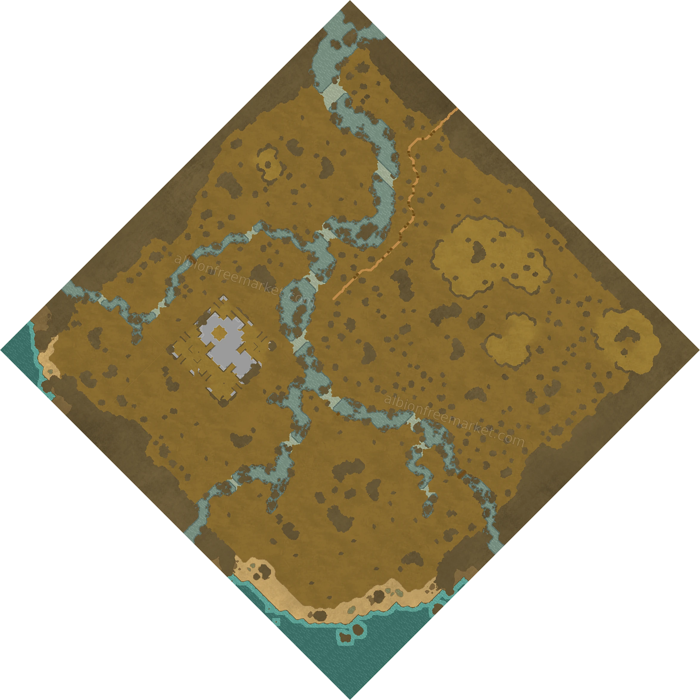 Mudfoot Mounds Albion Online map
