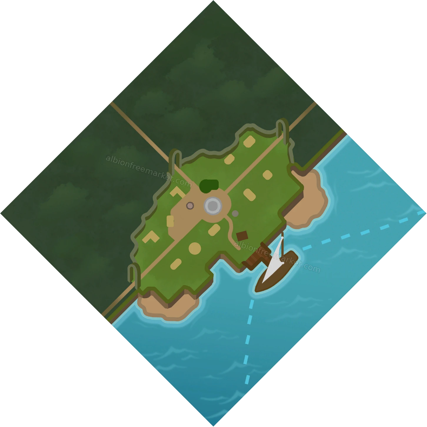 Forest Cross Albion Online map