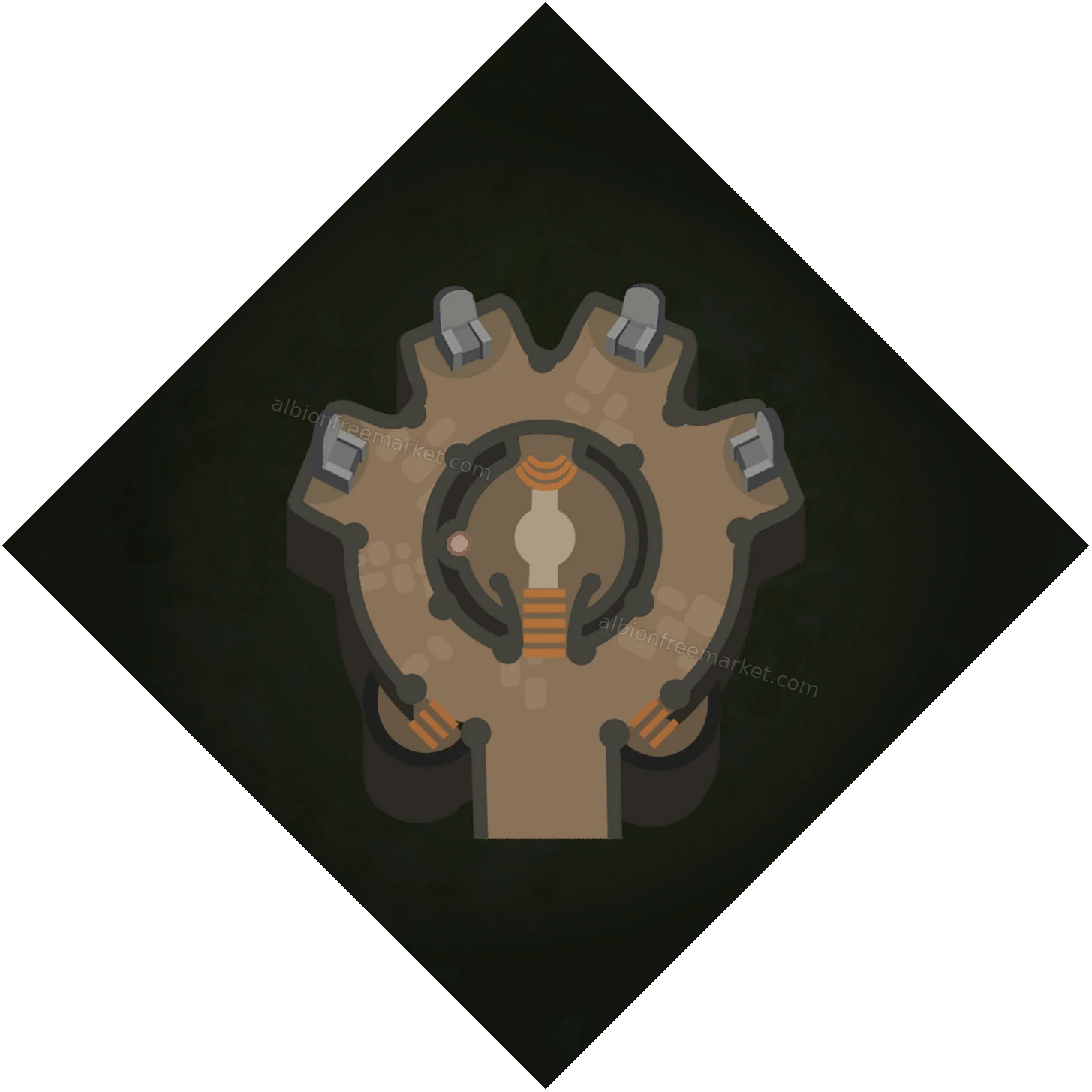 Conquerors' Hall Lvl. 1 Albion Online map