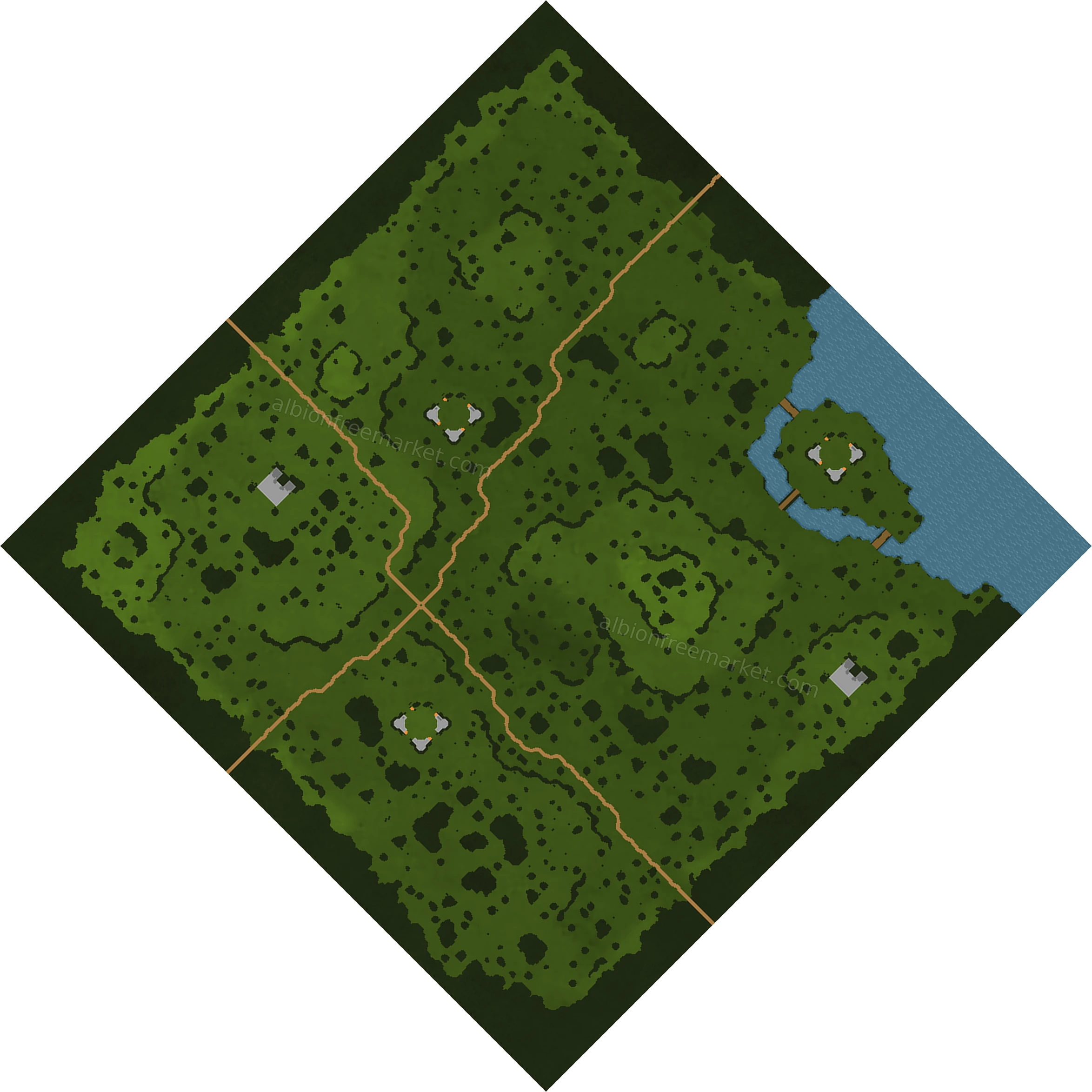 Nightbloom Forest Albion Online map