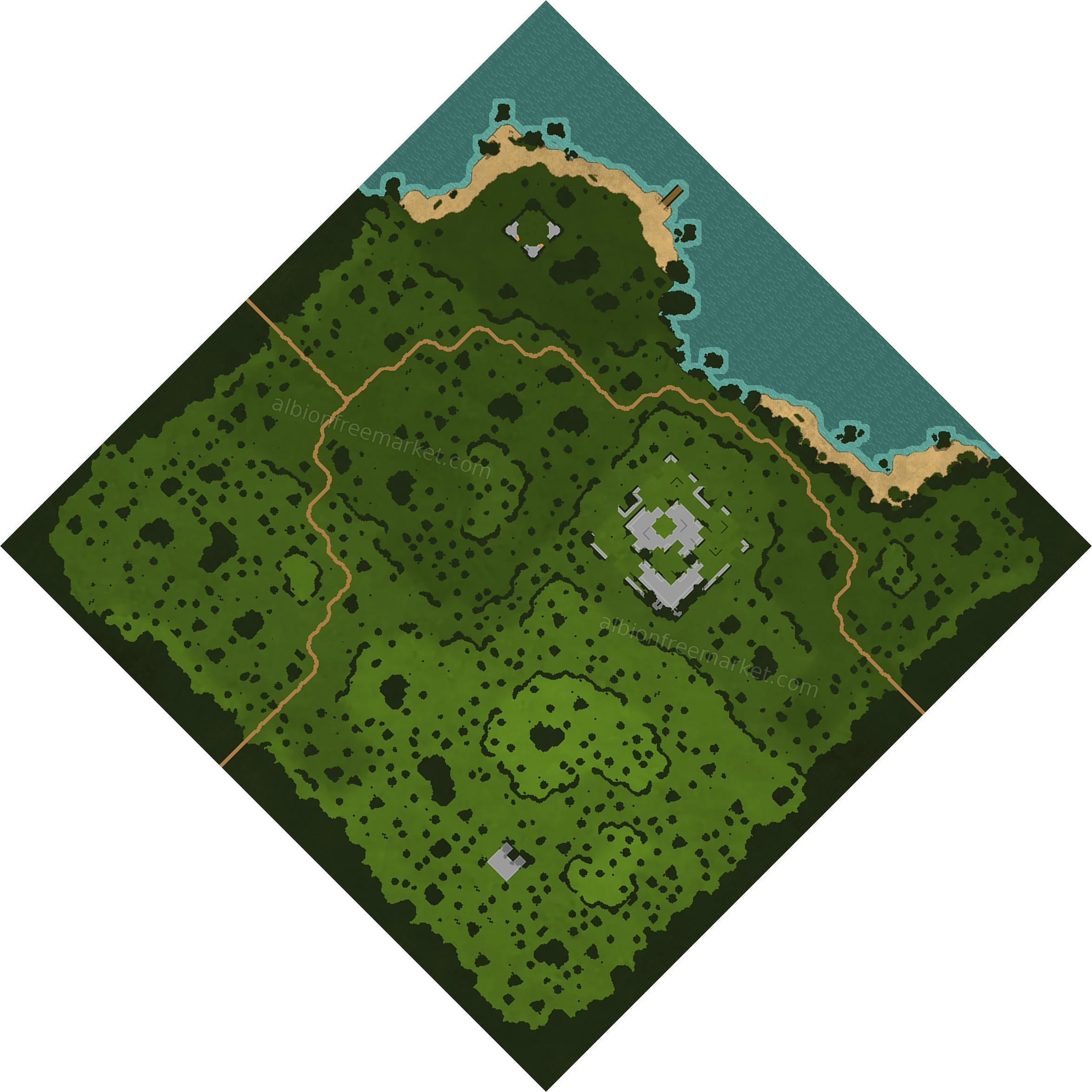 Brambleshore Hinterlands Albion Online map