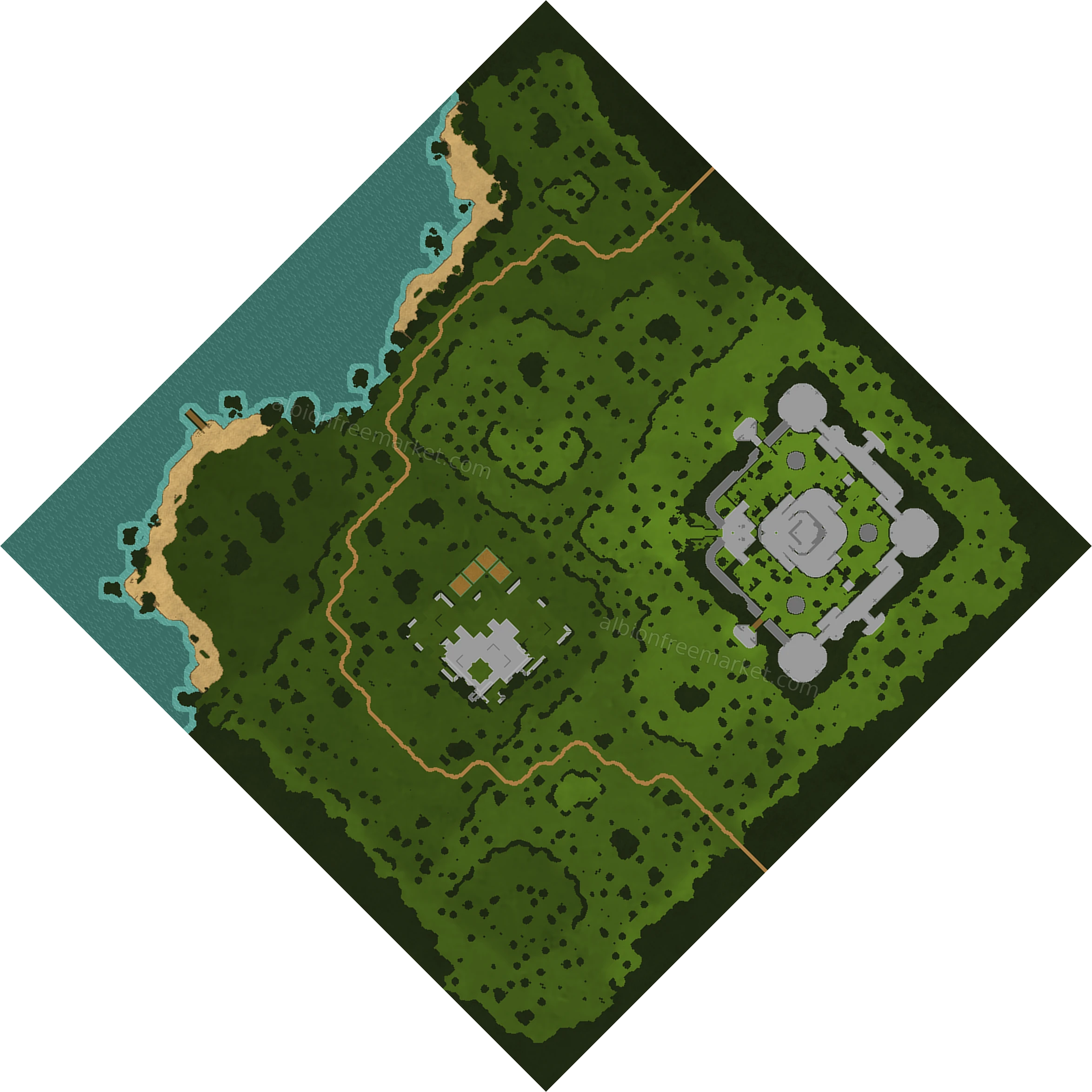 Timbertop Wood Albion Online map