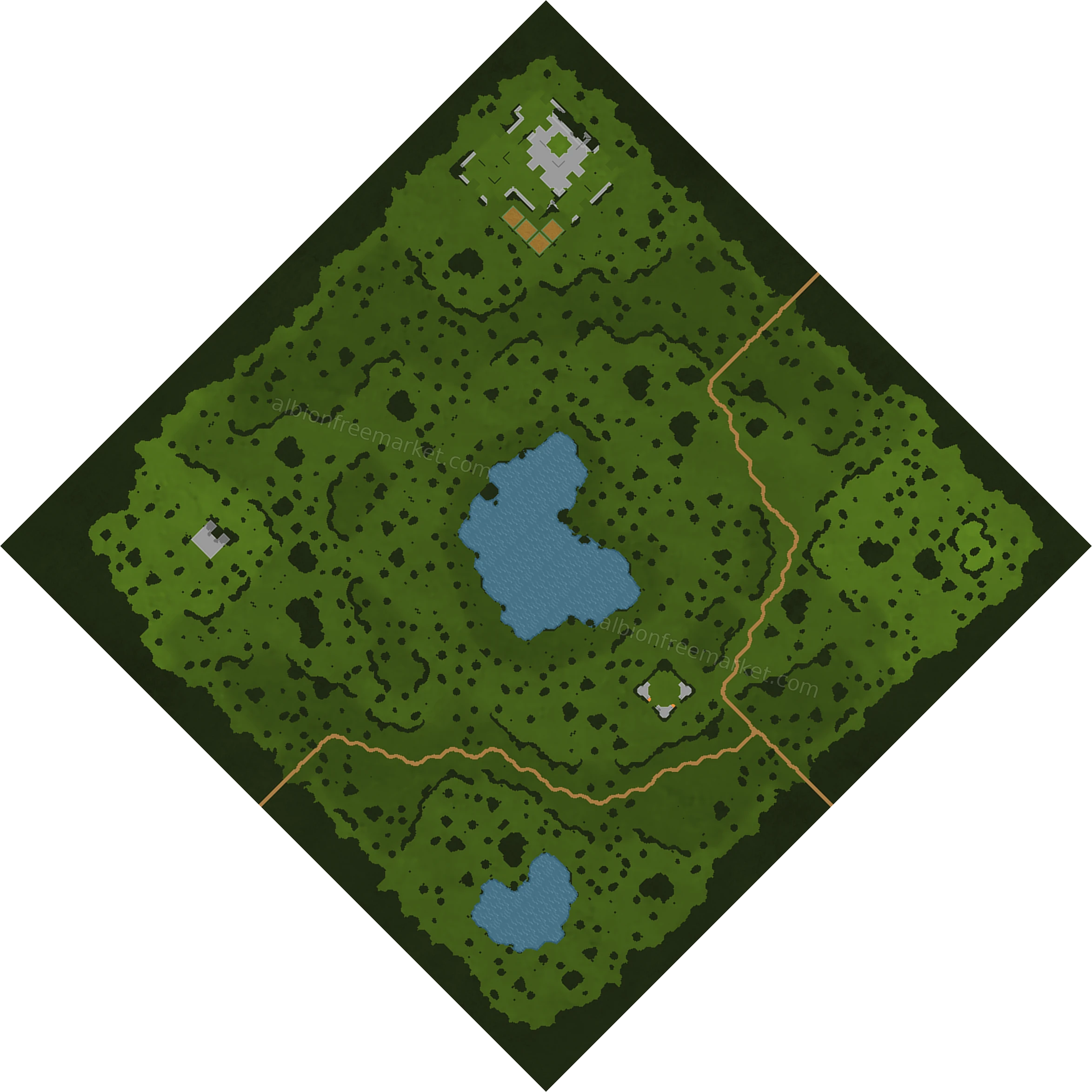 Southgrove Thicket Albion Online map