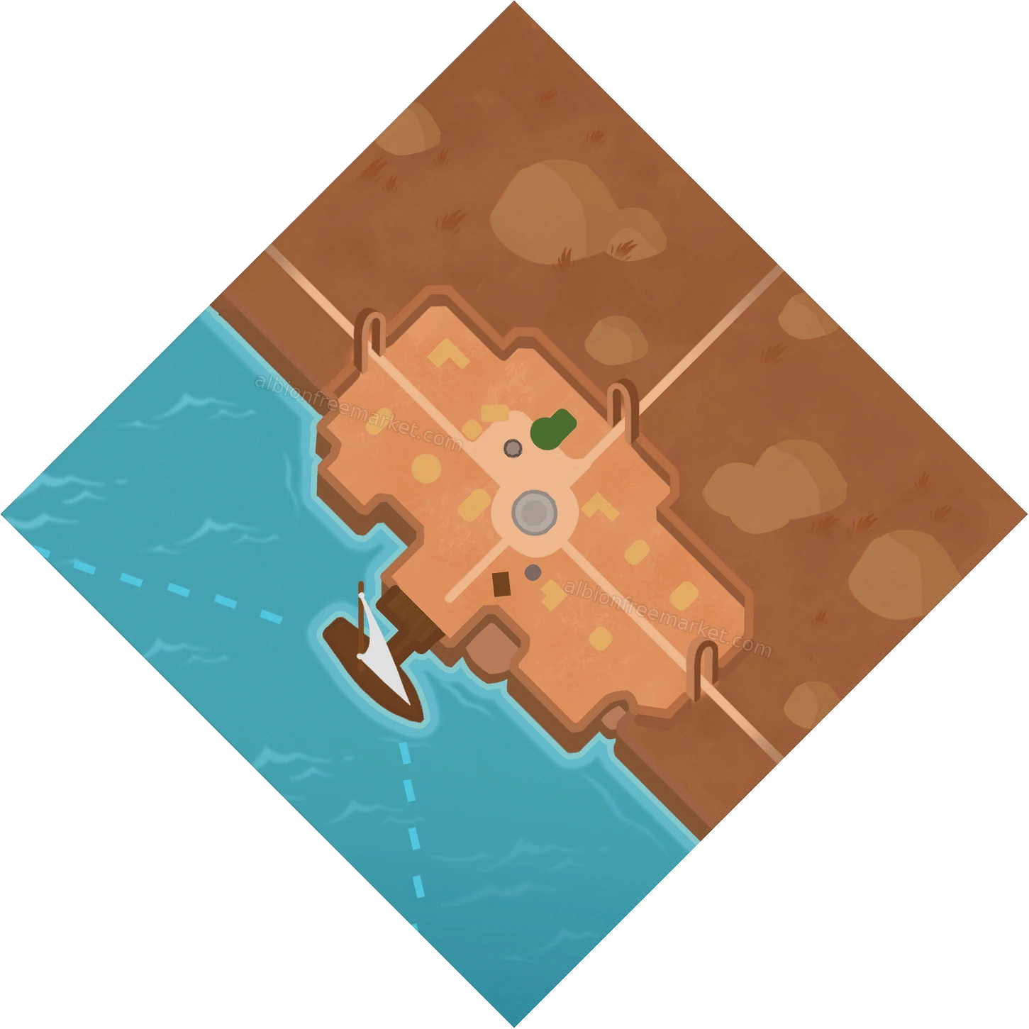 Steppe Cross Albion Online map