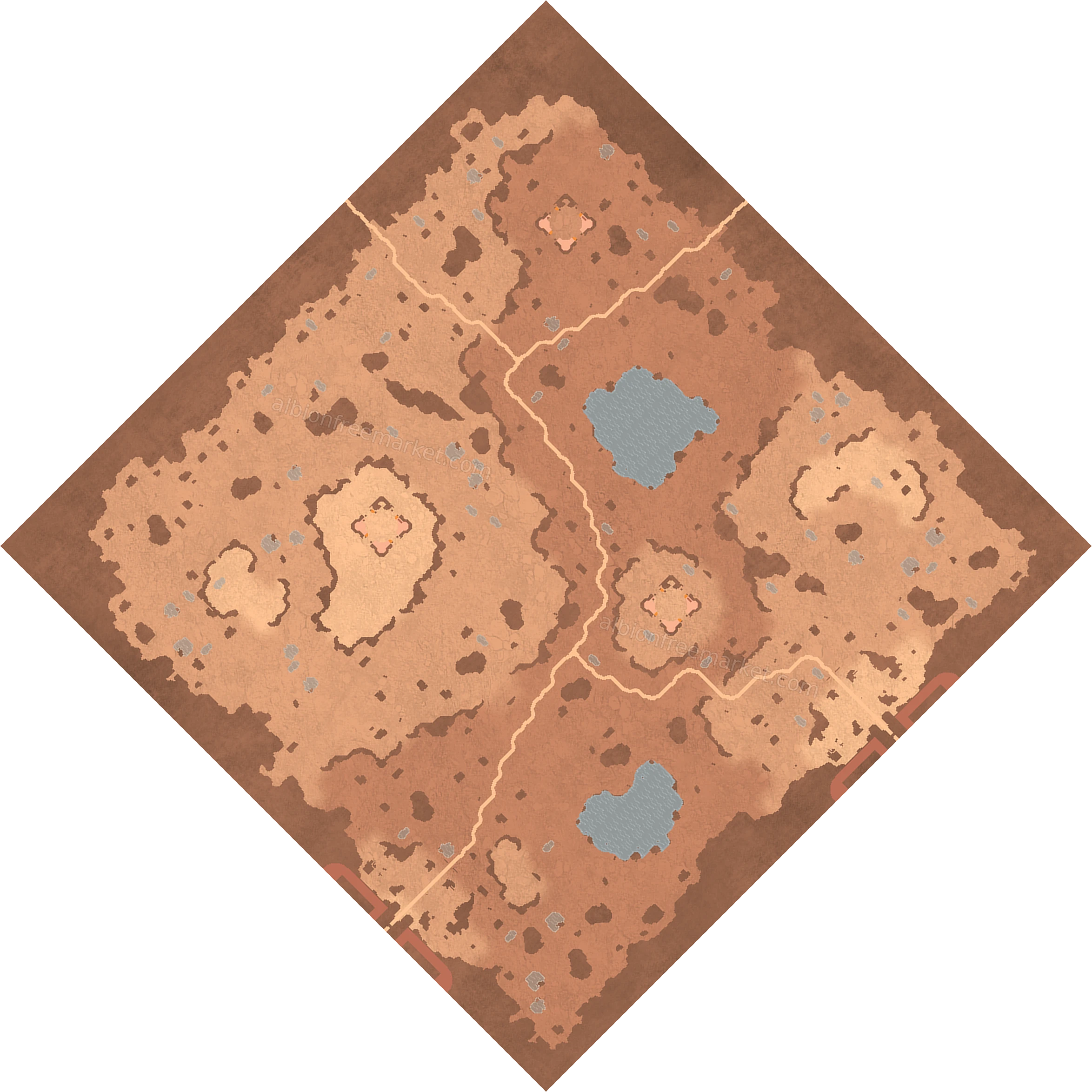 Kindlegrass Steppe Albion Online map