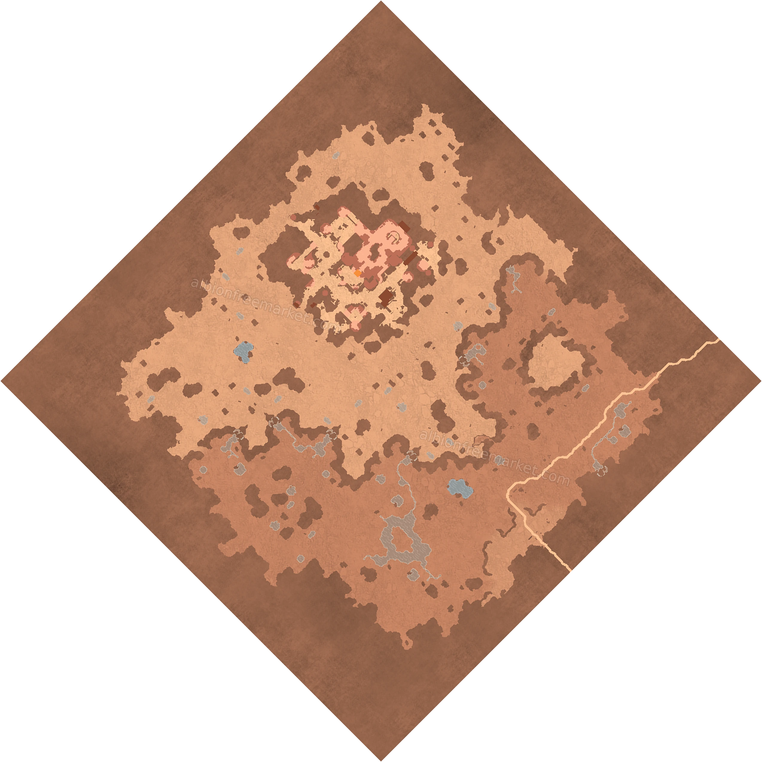 Cracked Earth Albion Online map