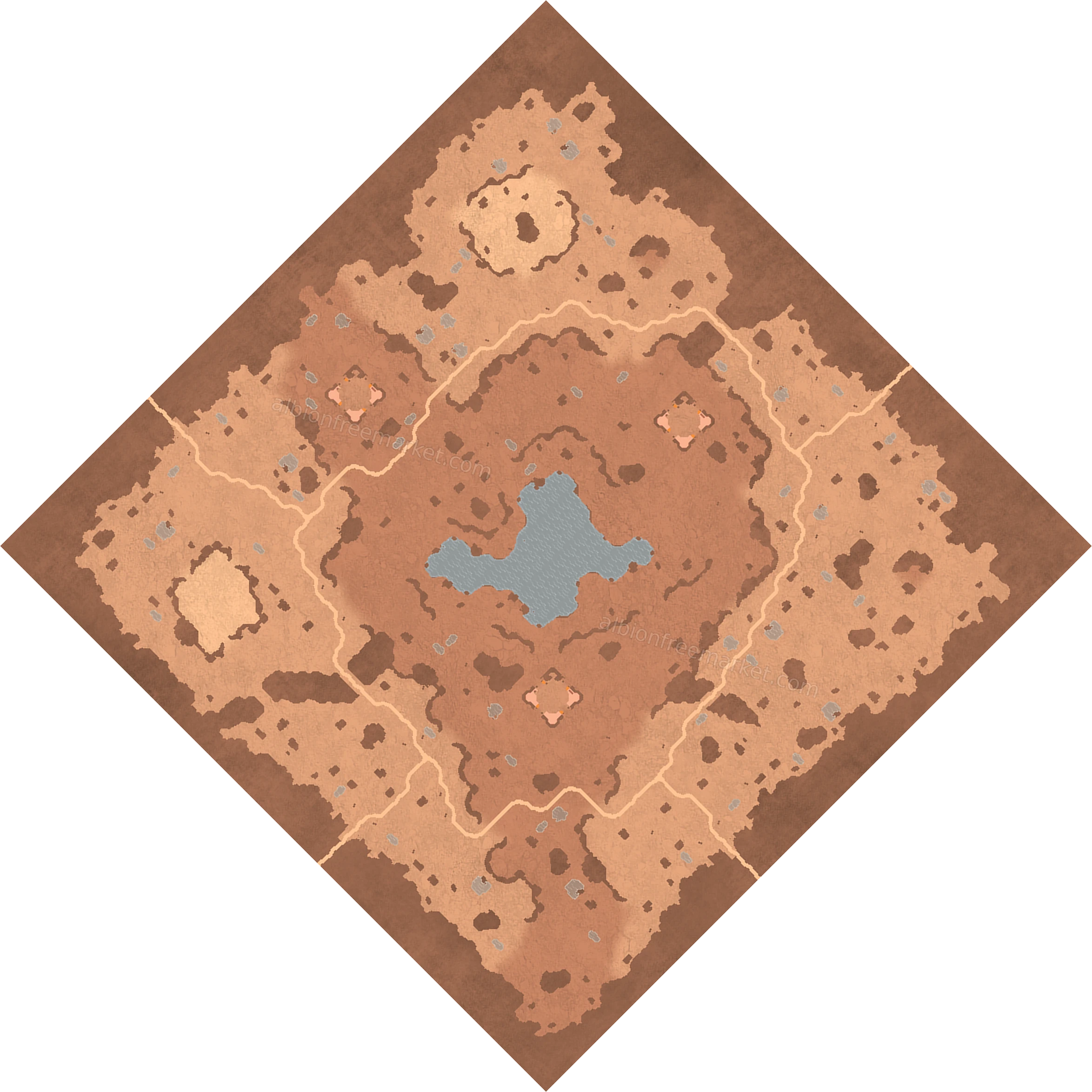 Parchthroat Plain Albion Online map