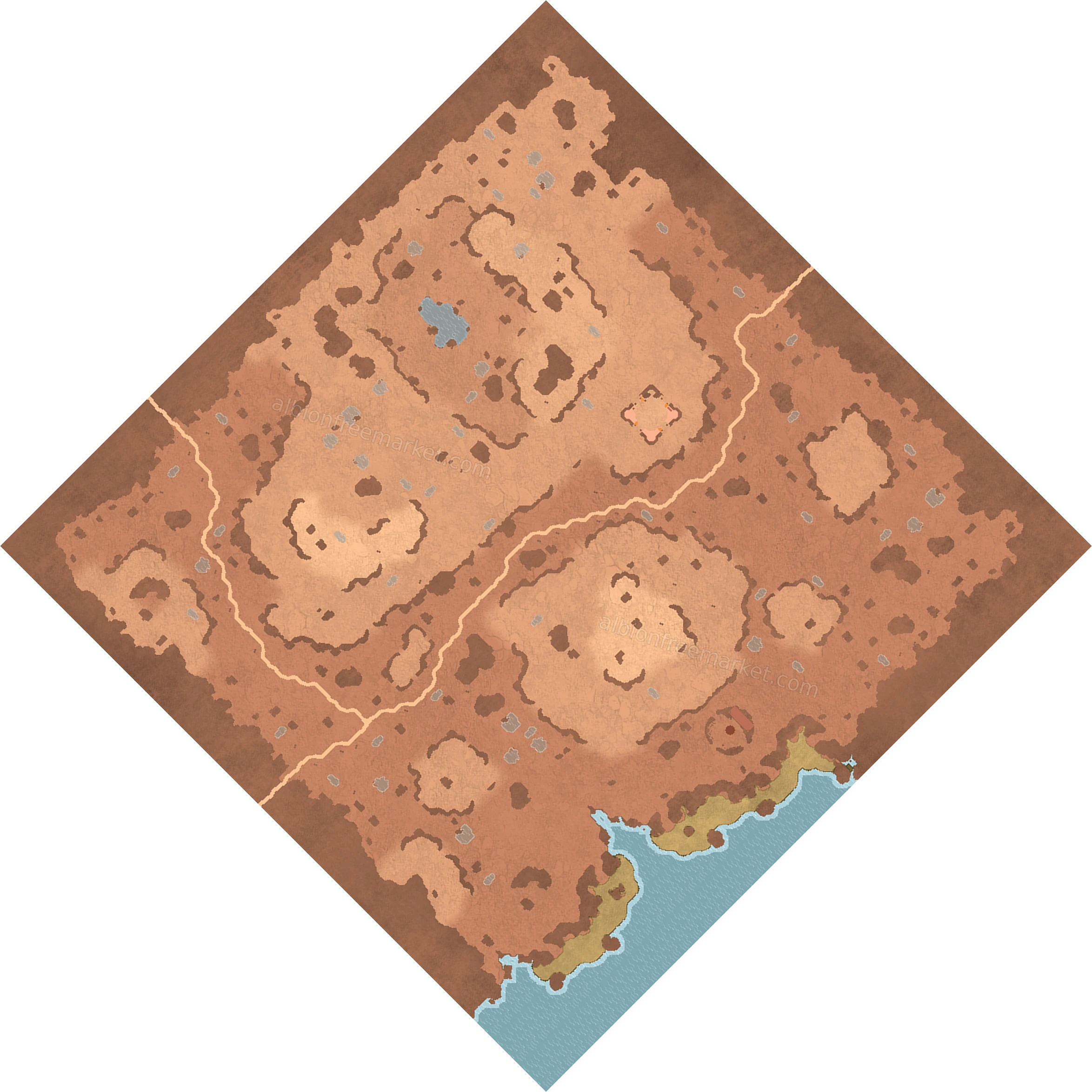 Steelhide Meadow Albion Online map