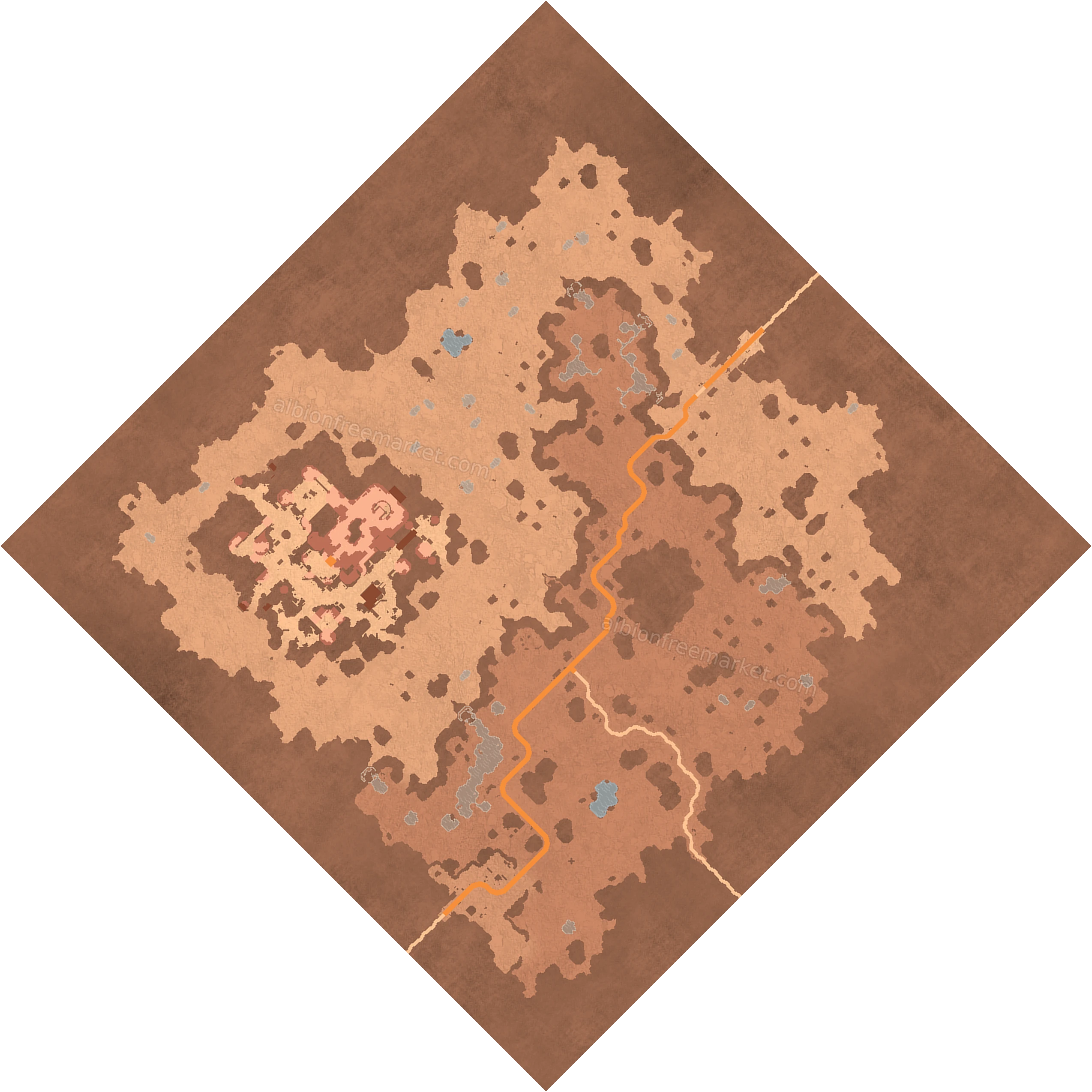 Fractured Ground Albion Online map