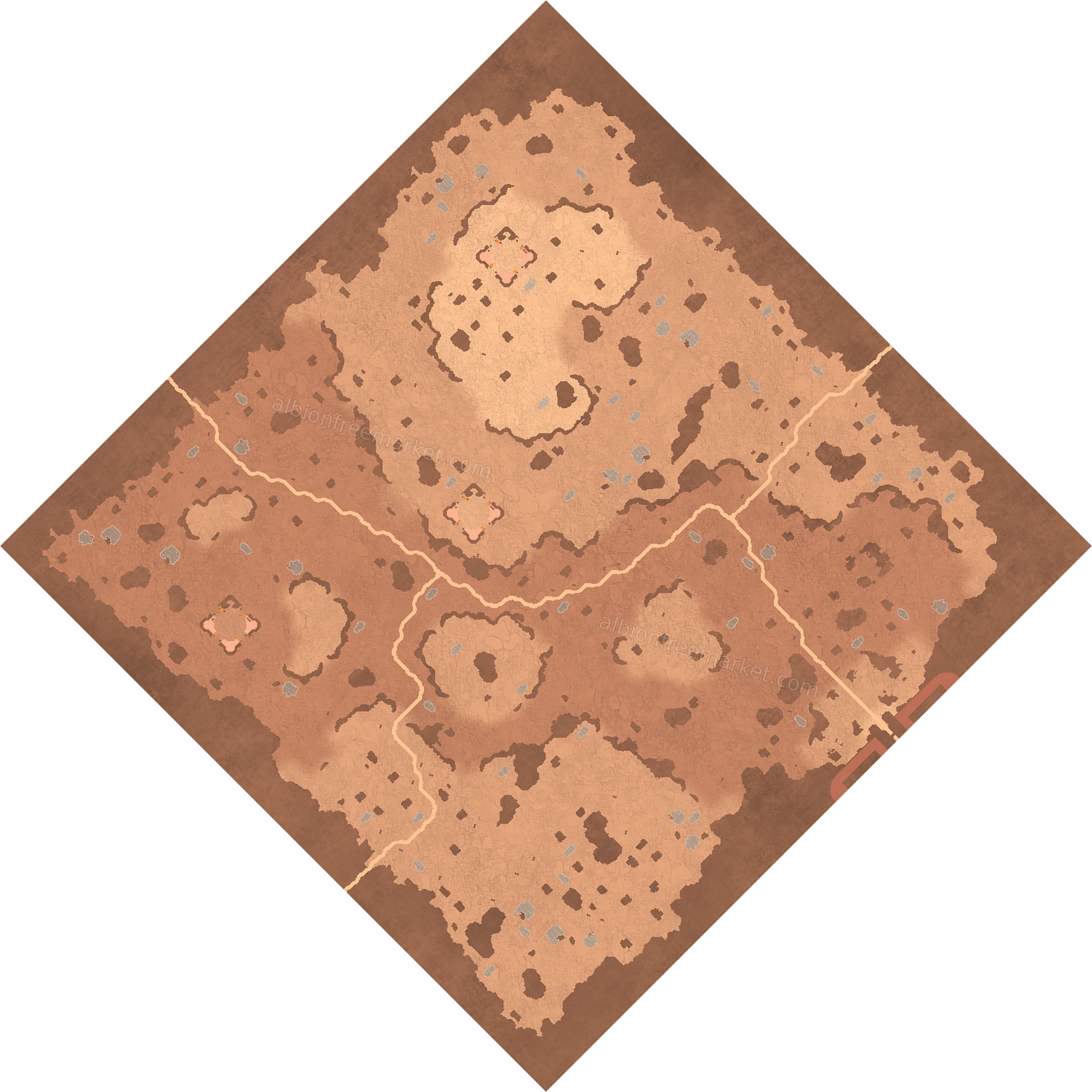 Redstone Plain Albion Online map