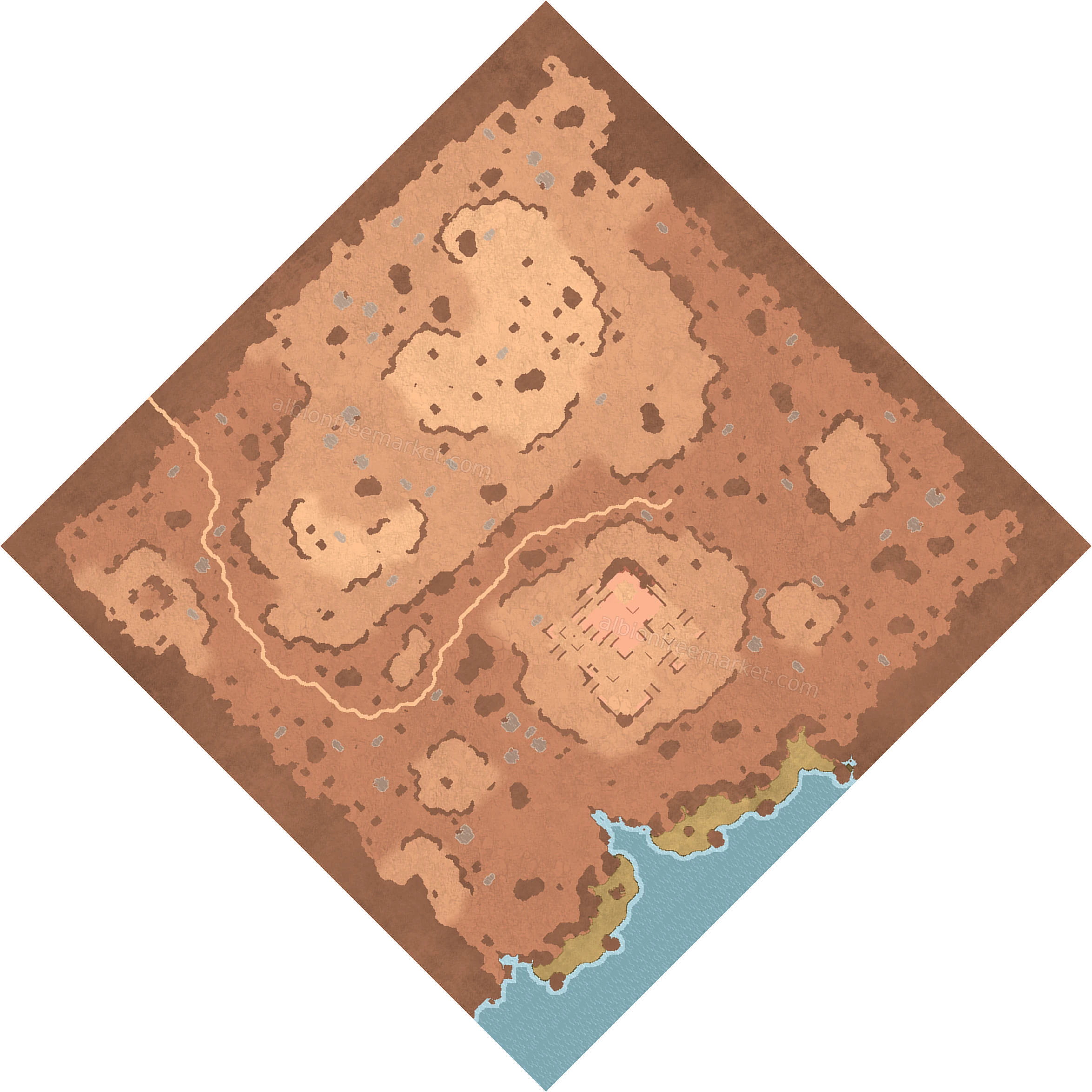 Slakesands Canyon Albion Online map