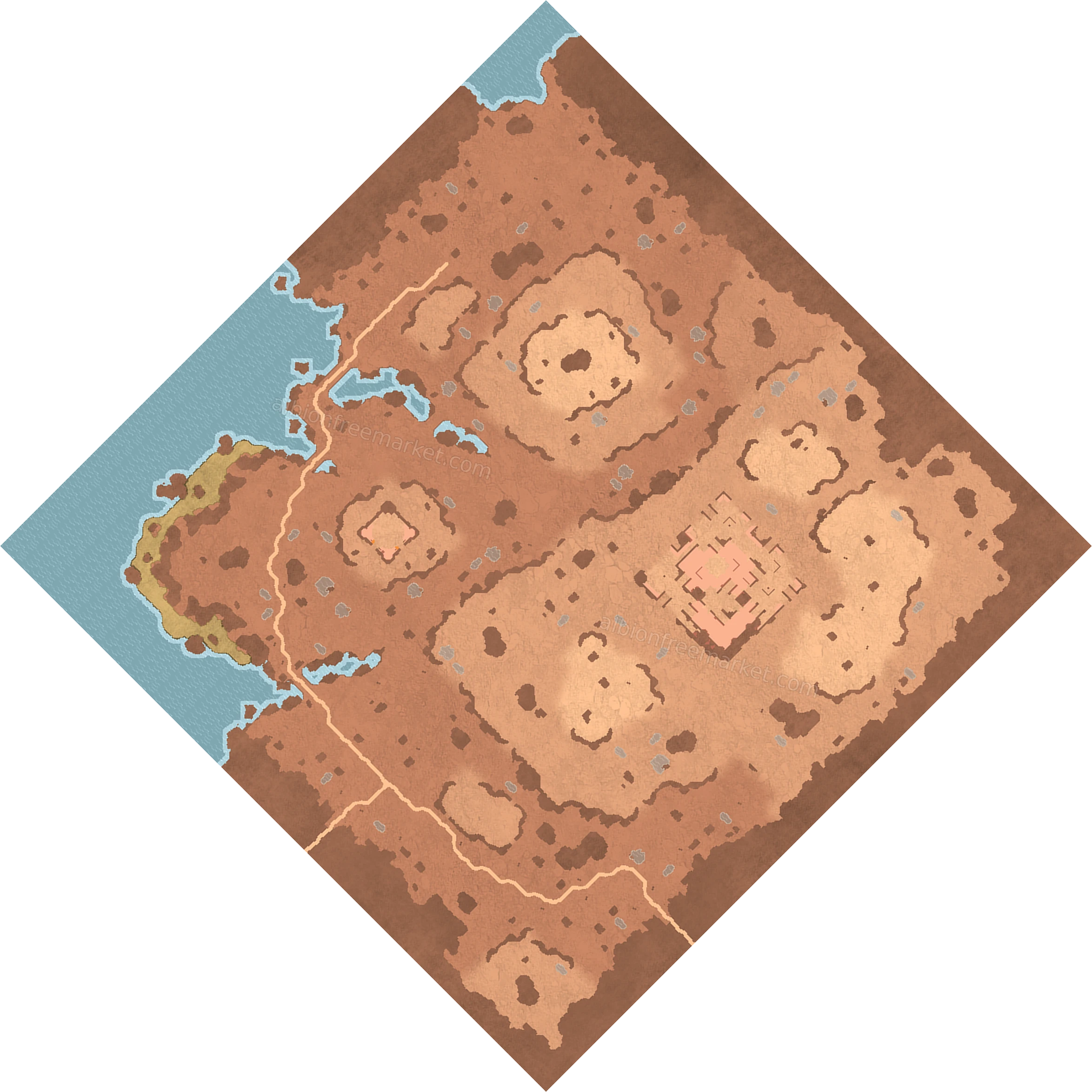 Drytop Riverbed Albion Online map