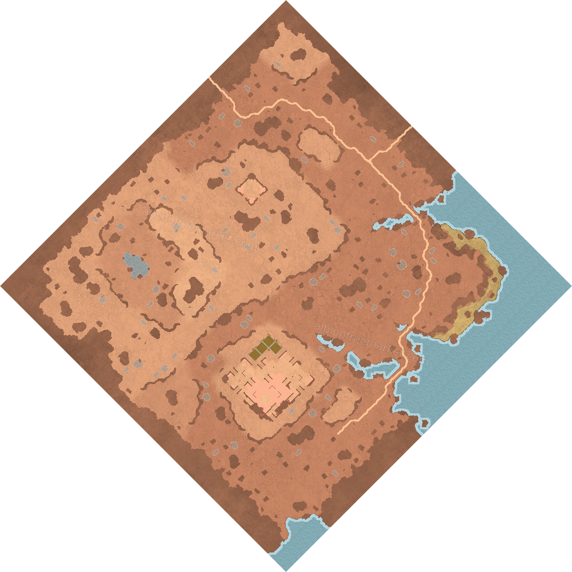 Sunstrand Dunes Albion Online map