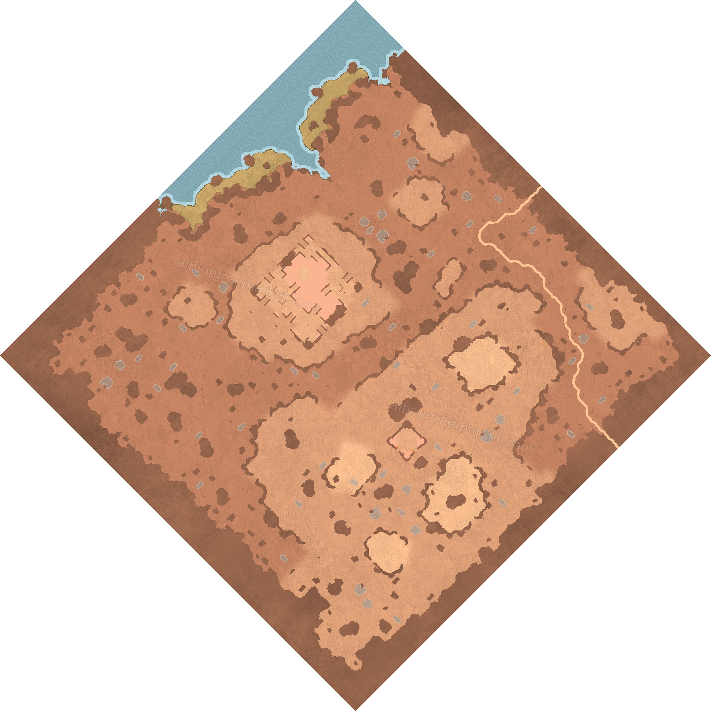 Sandmount Desert Albion Online map