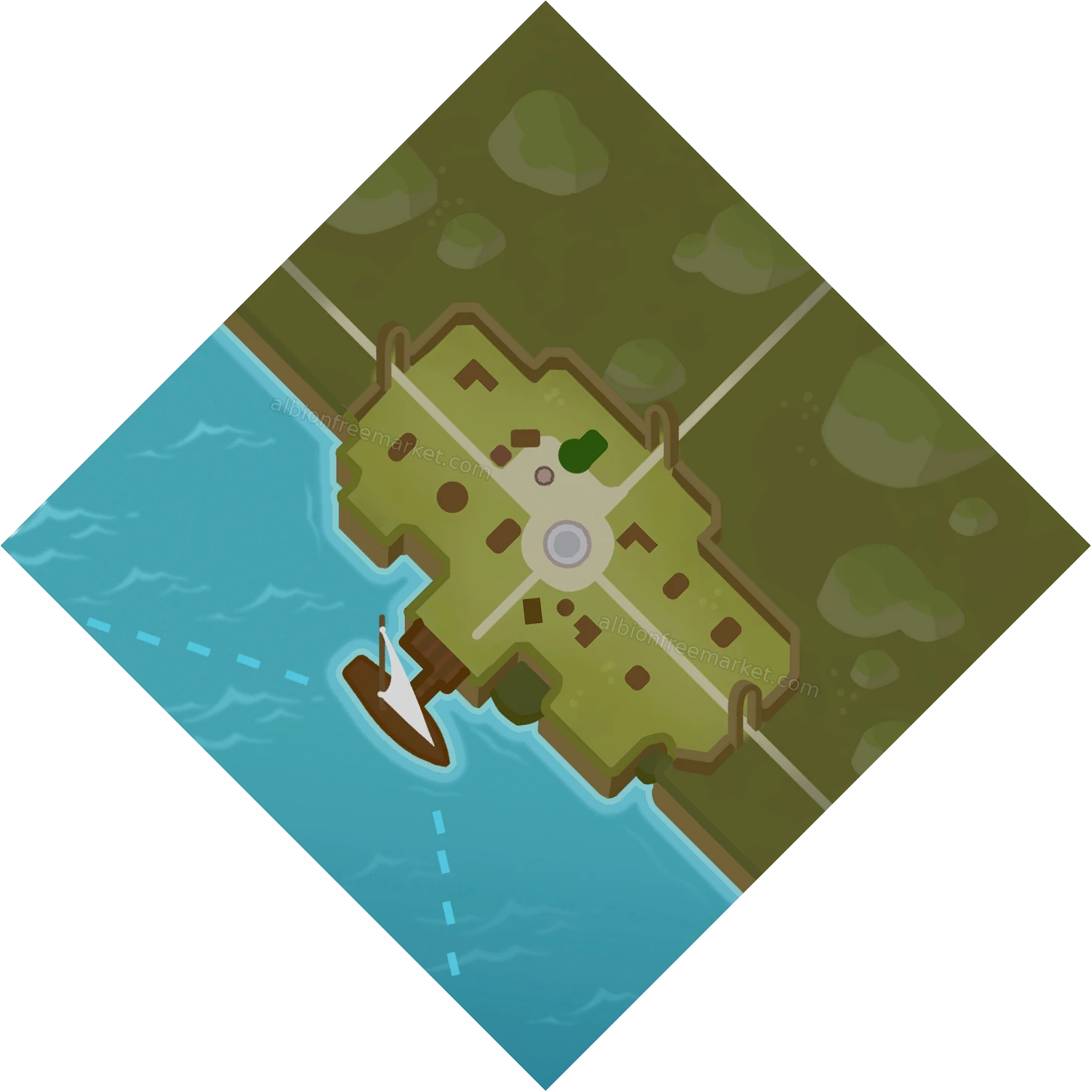 Highland Cross Albion Online map