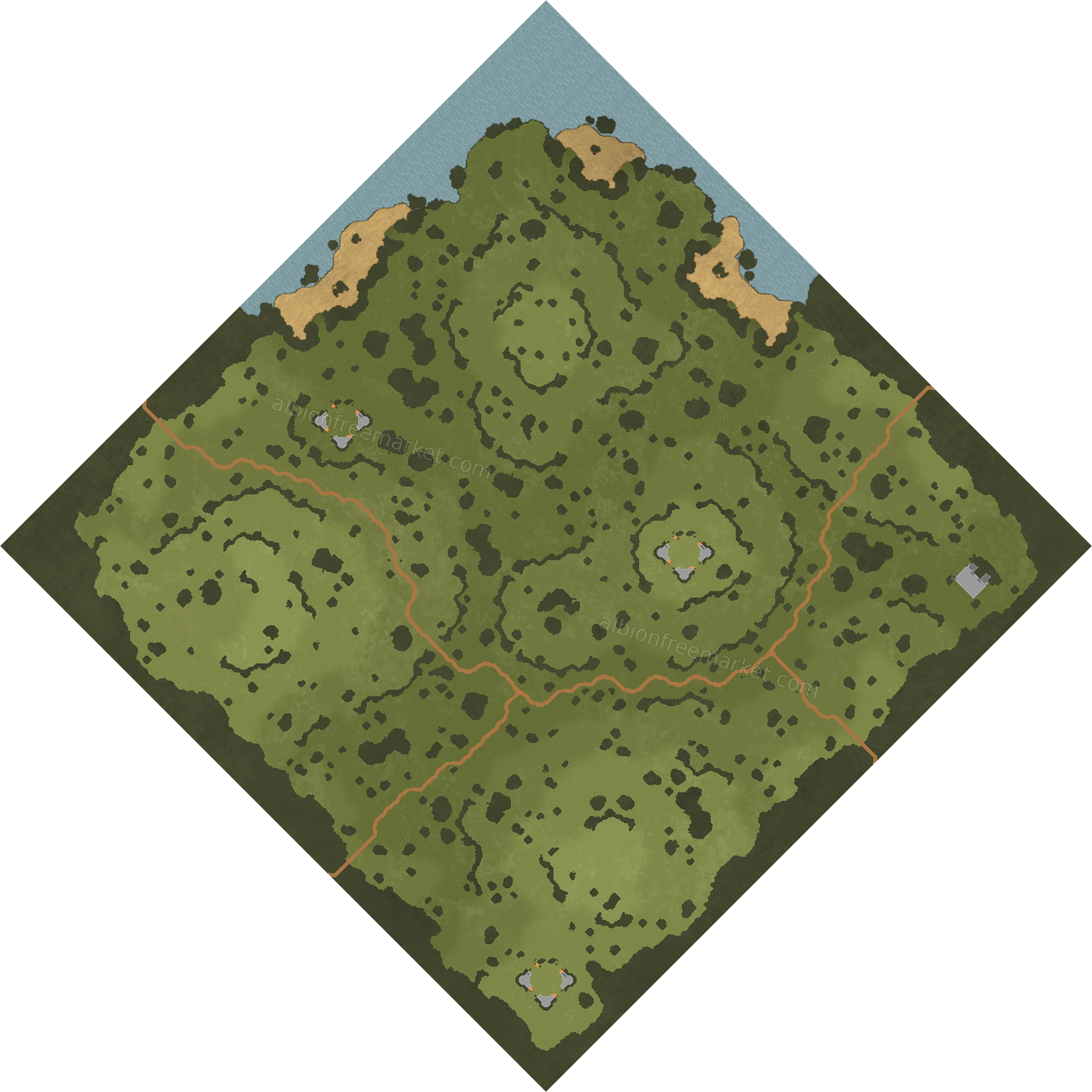 Bellever Tor Albion Online map
