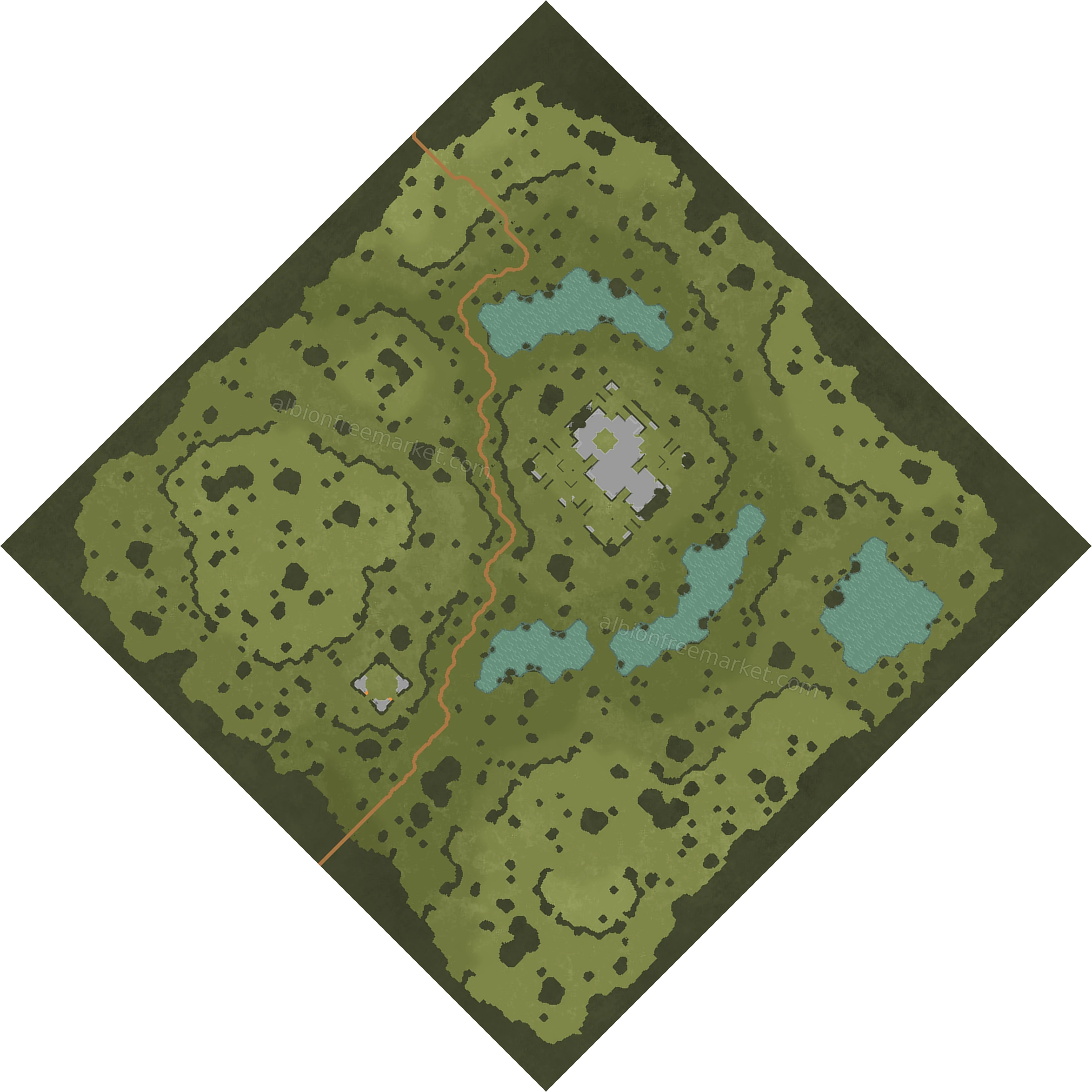 Battlebrae Lake Albion Online map