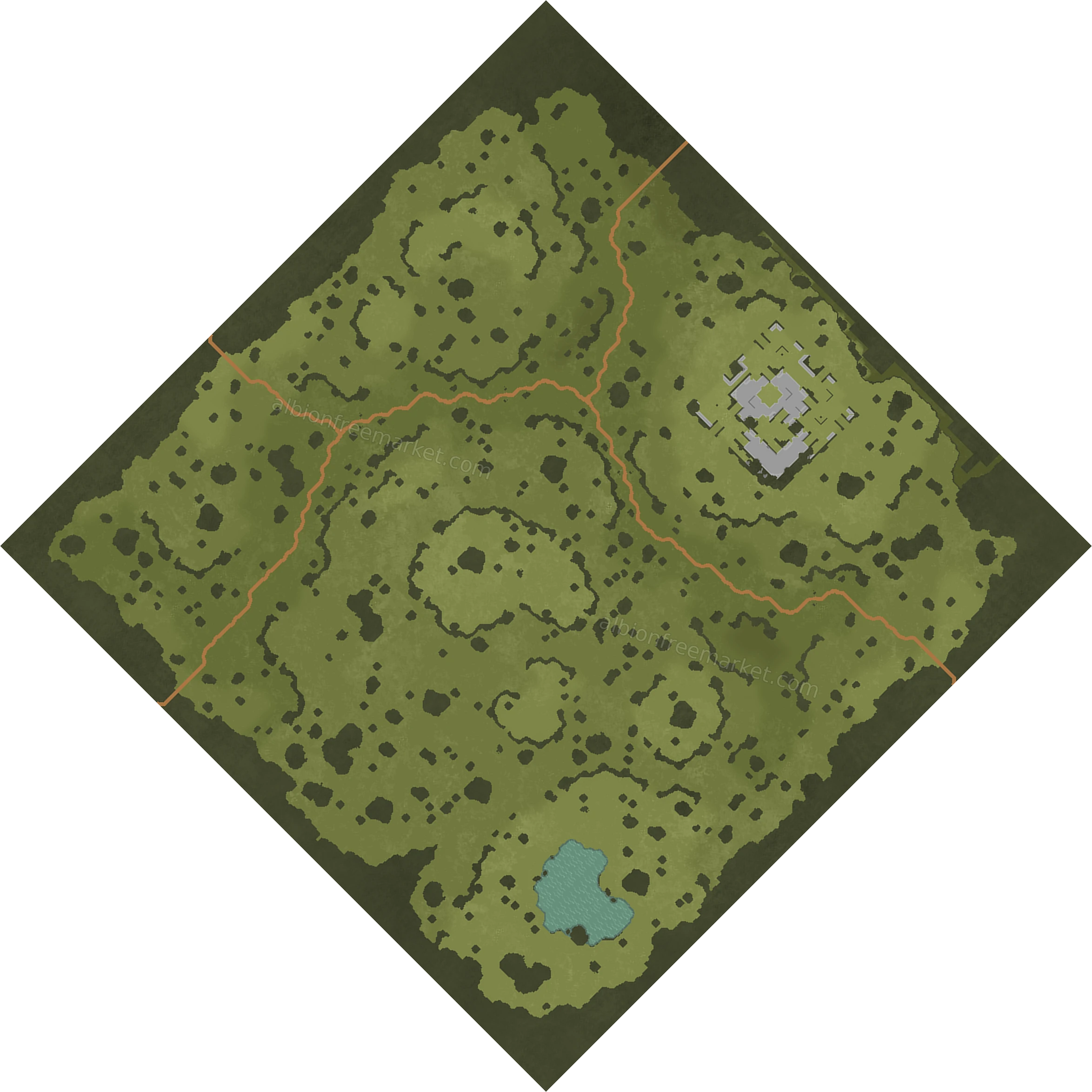 Battlebrae Peaks Albion Online map
