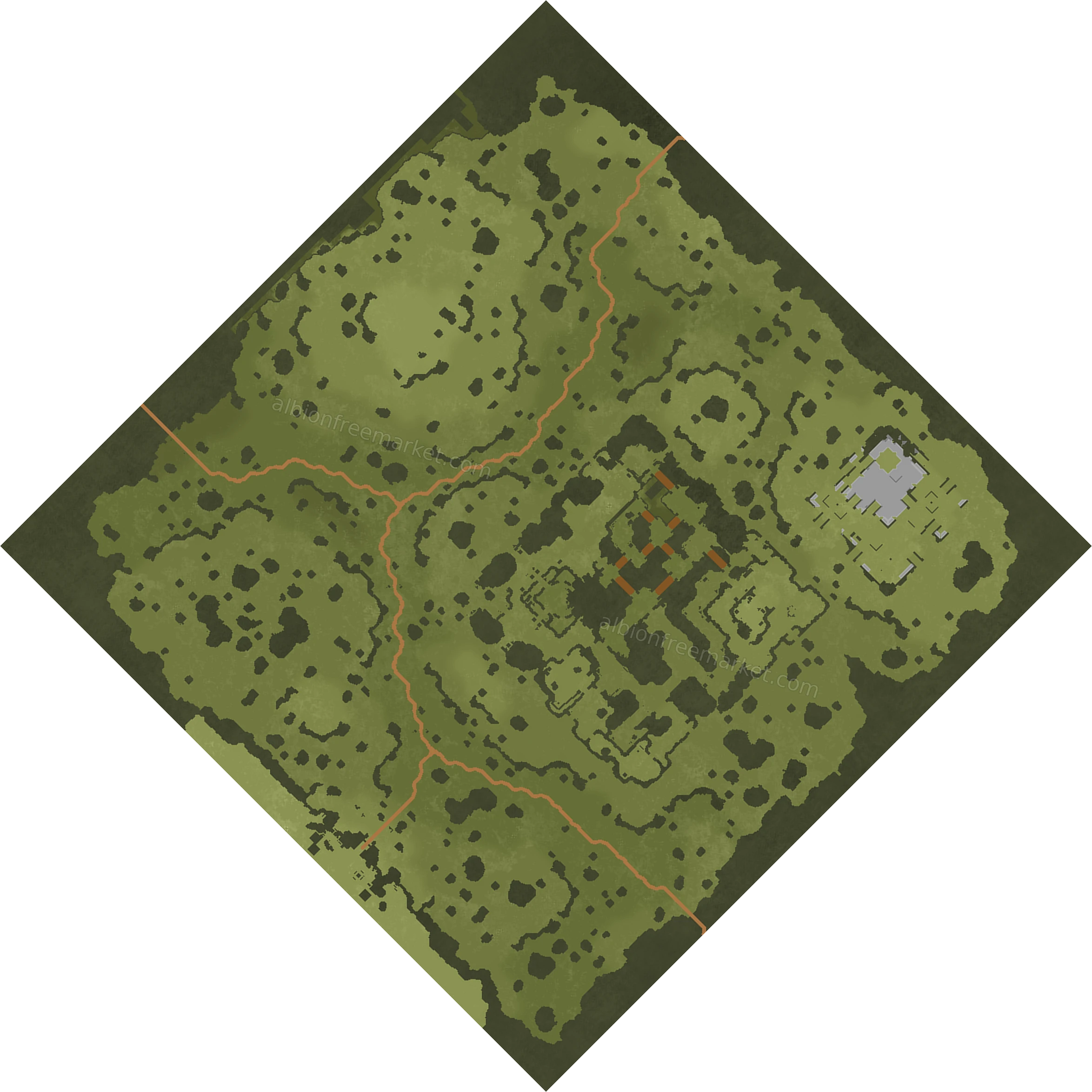 Windgrass Border Albion Online map