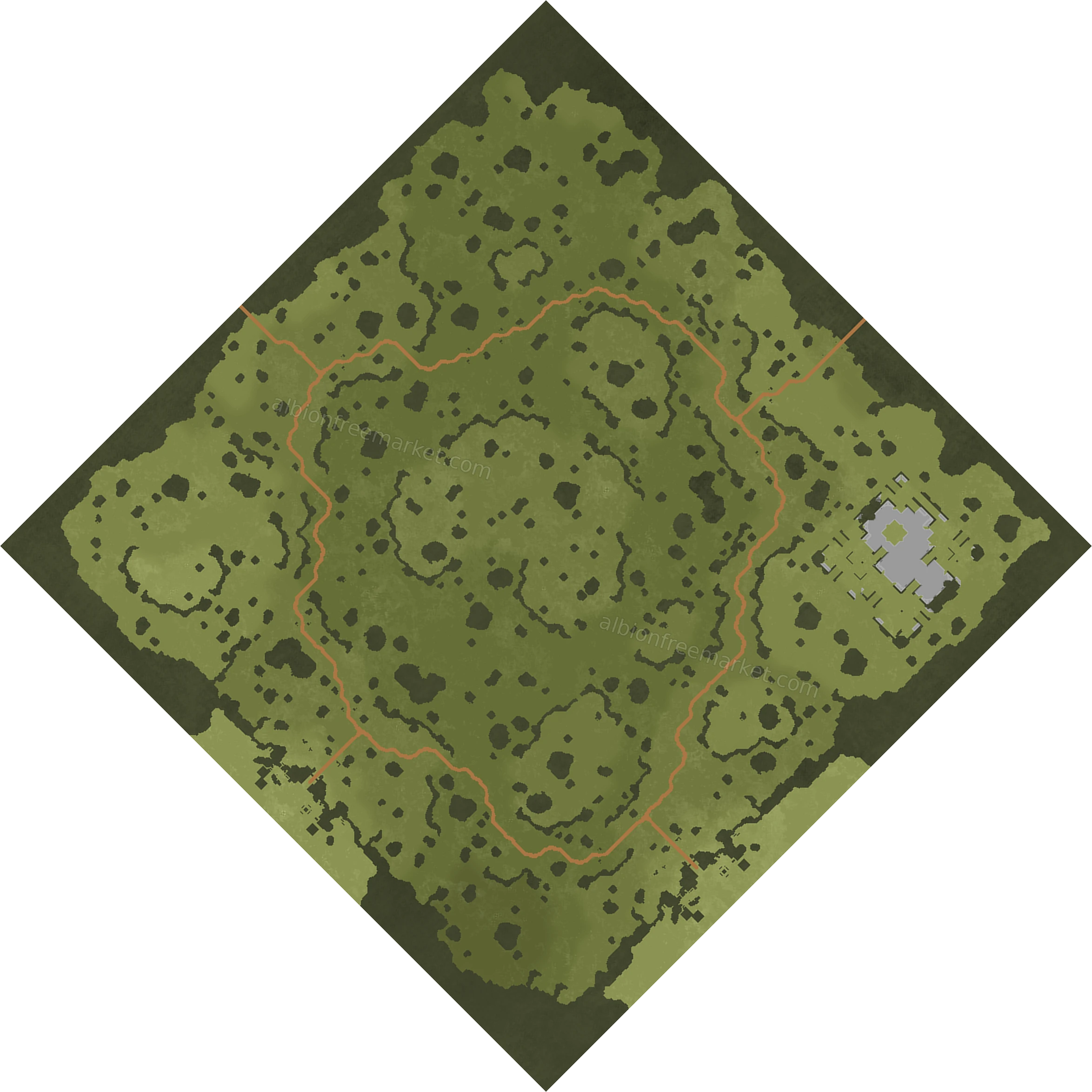 Windgrass Gully Albion Online map