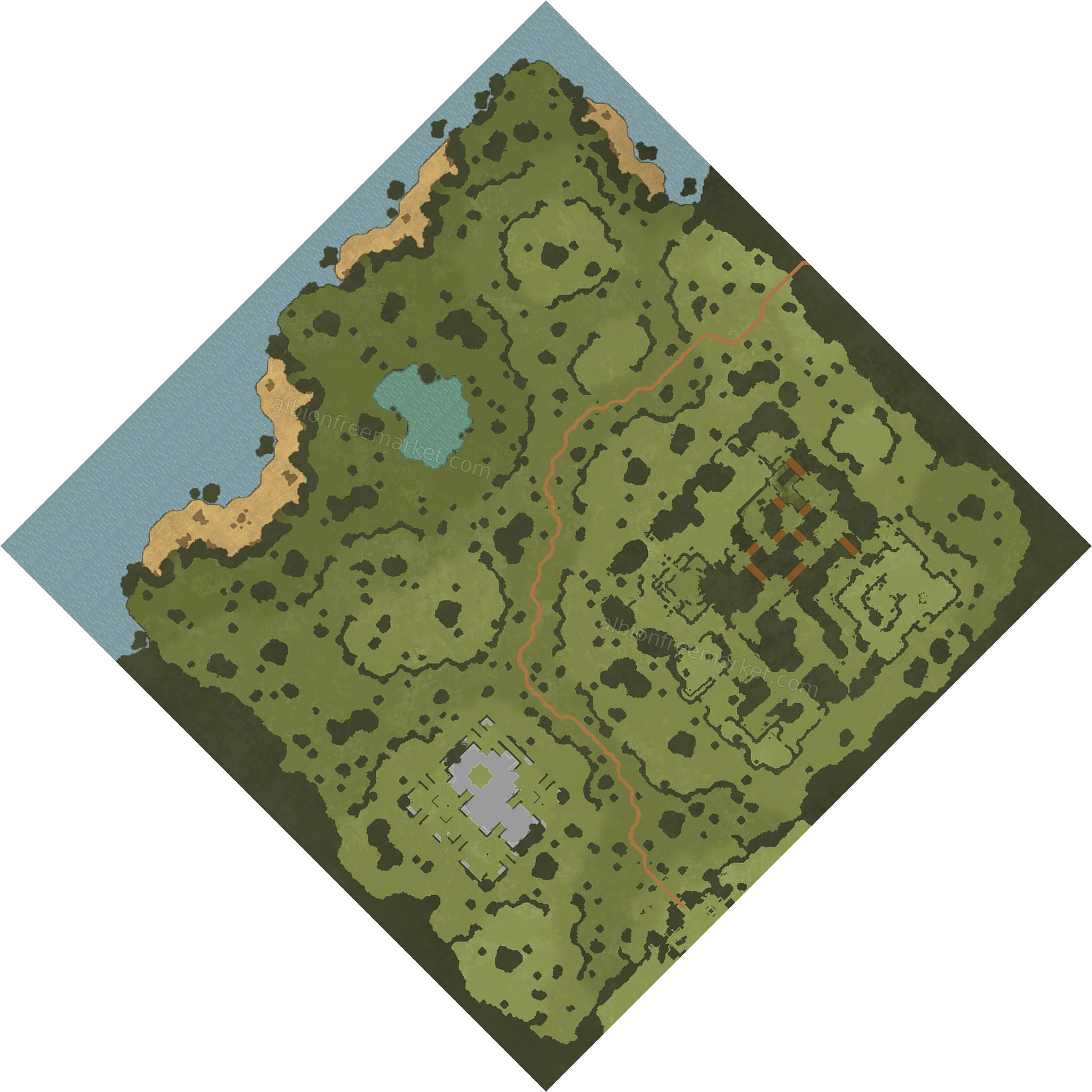 Windgrass Precipice Albion Online map