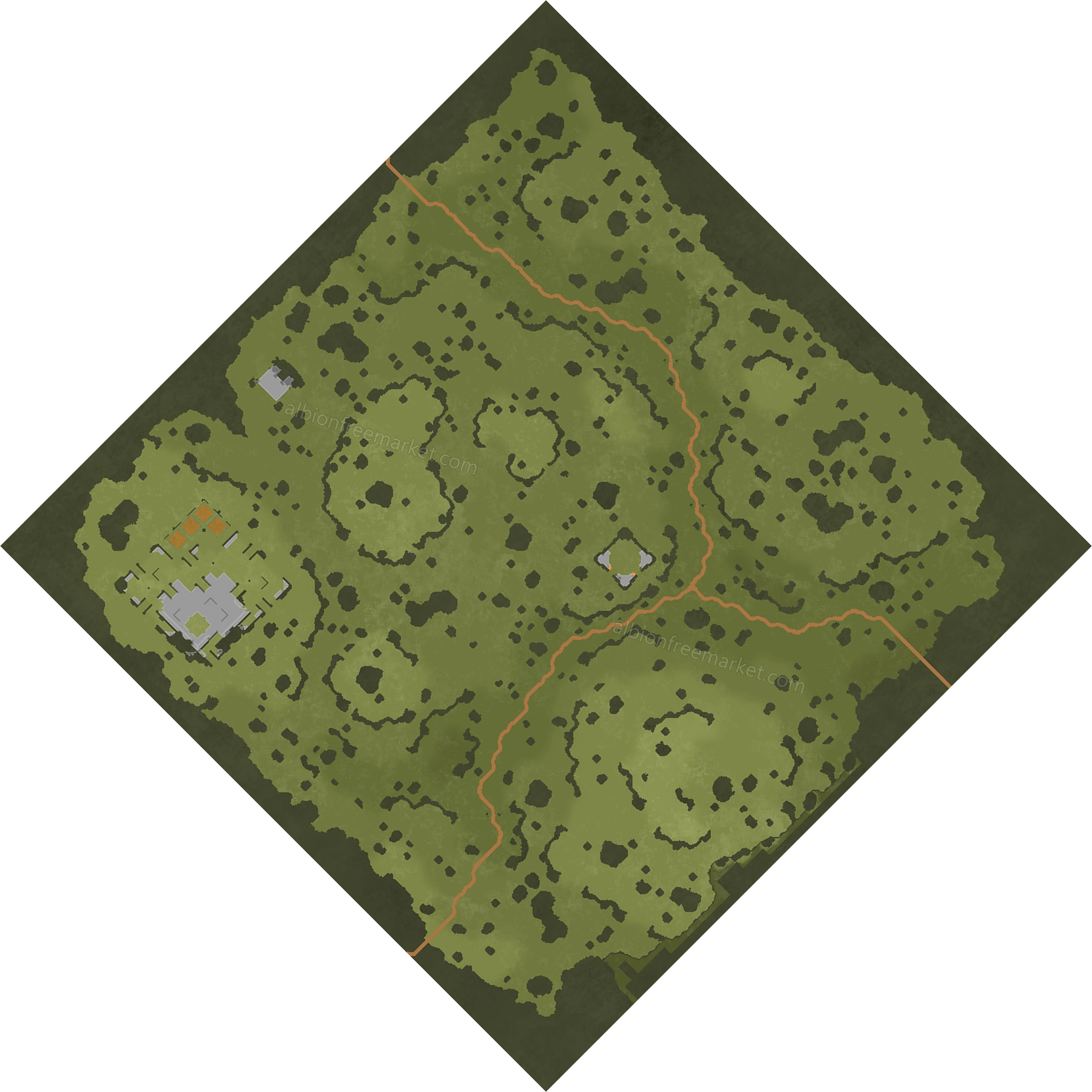 Carte Albion Online de Gravemound Hills