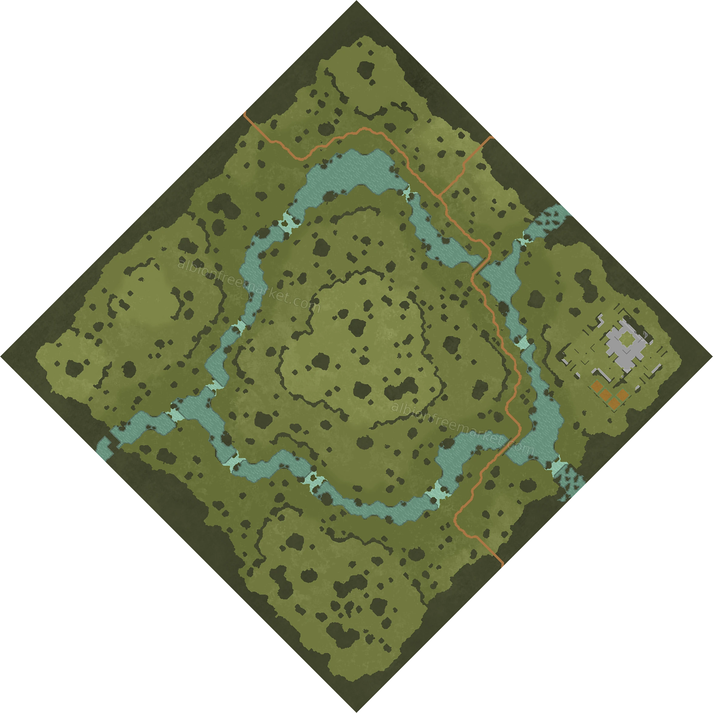 Flatrock Plateau Albion Online map