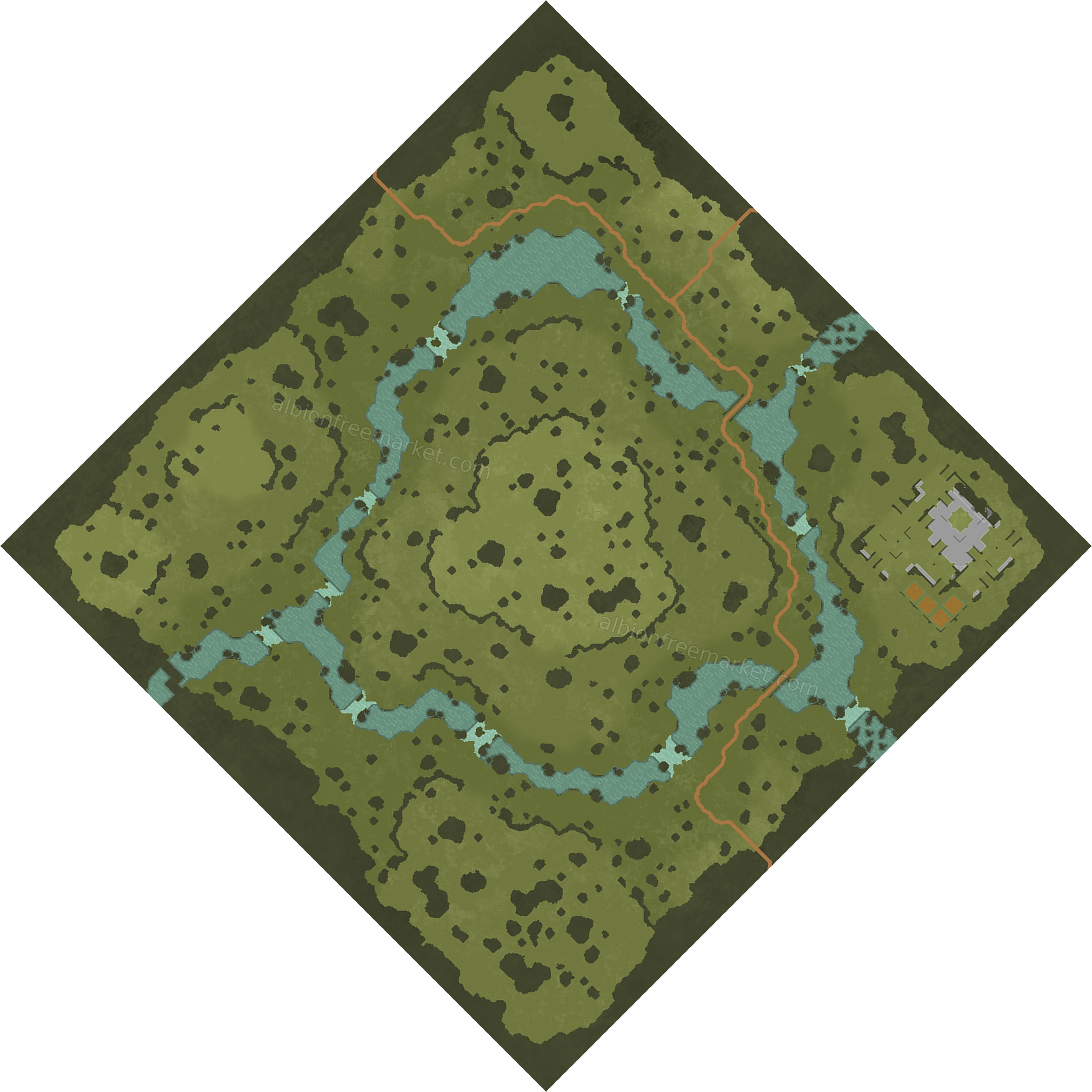 Flatrock Plateau Albion Online map