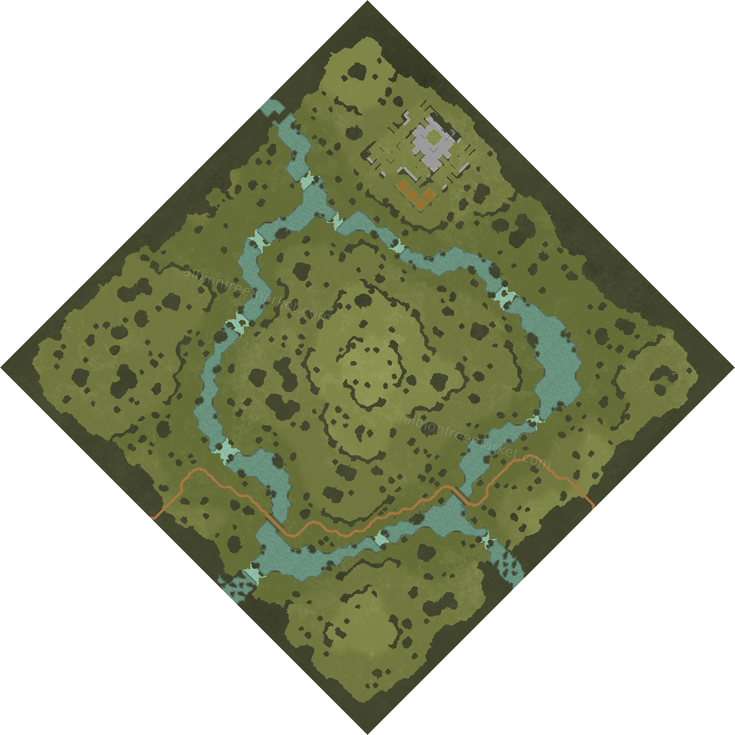 Thunderrock Rapids Albion Online map