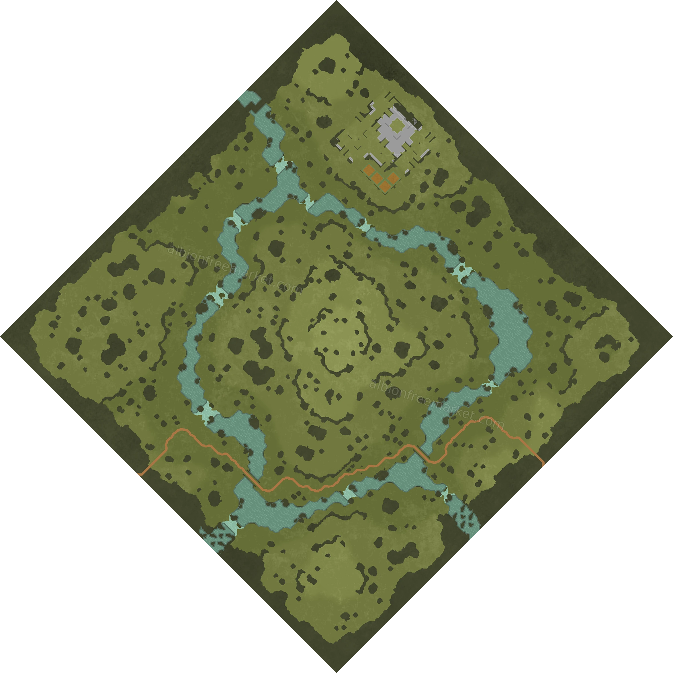 Thunderrock Rapids Albion Online map