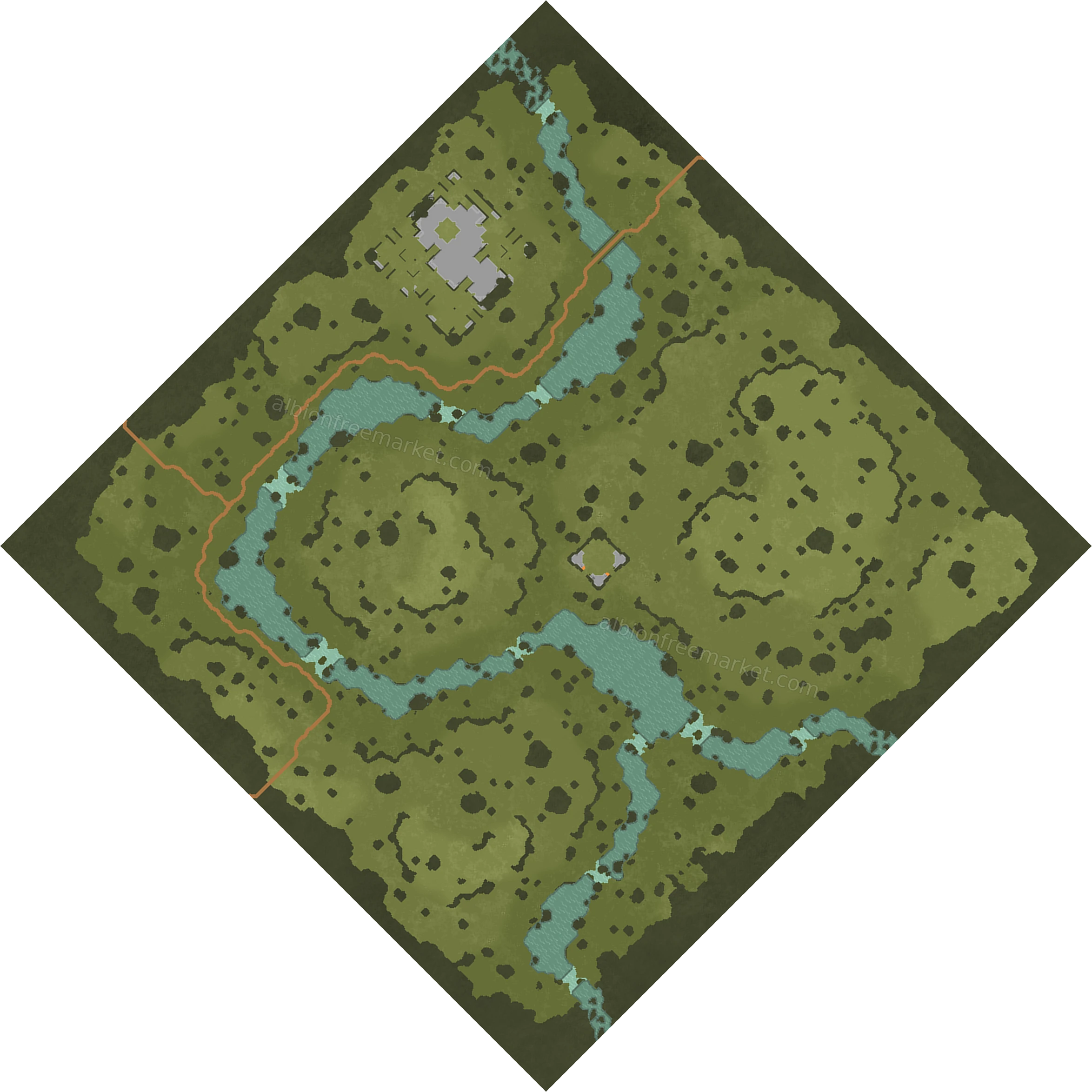 Thunderrock Upland Albion Online map