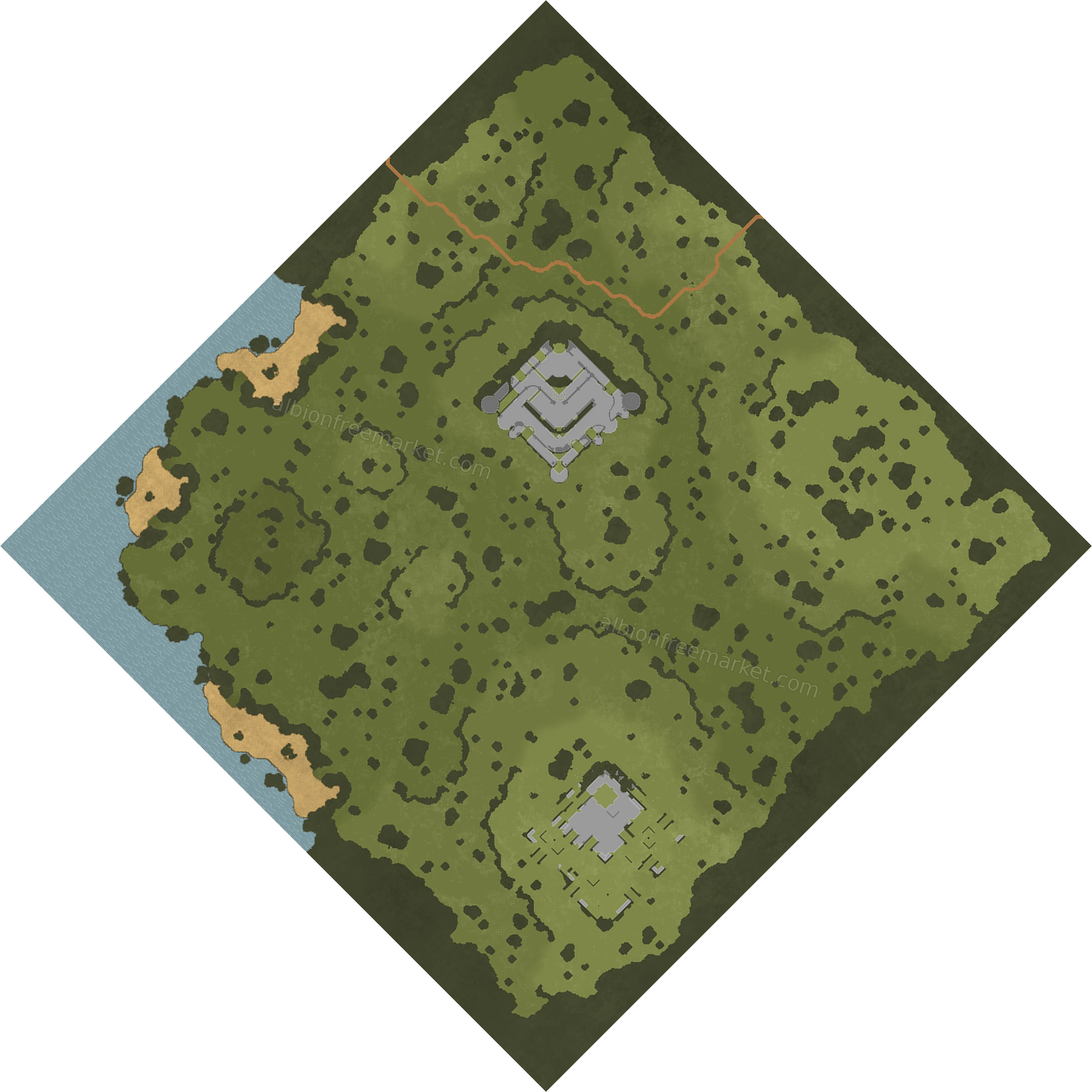 Gravemound Cliffs Albion Online map