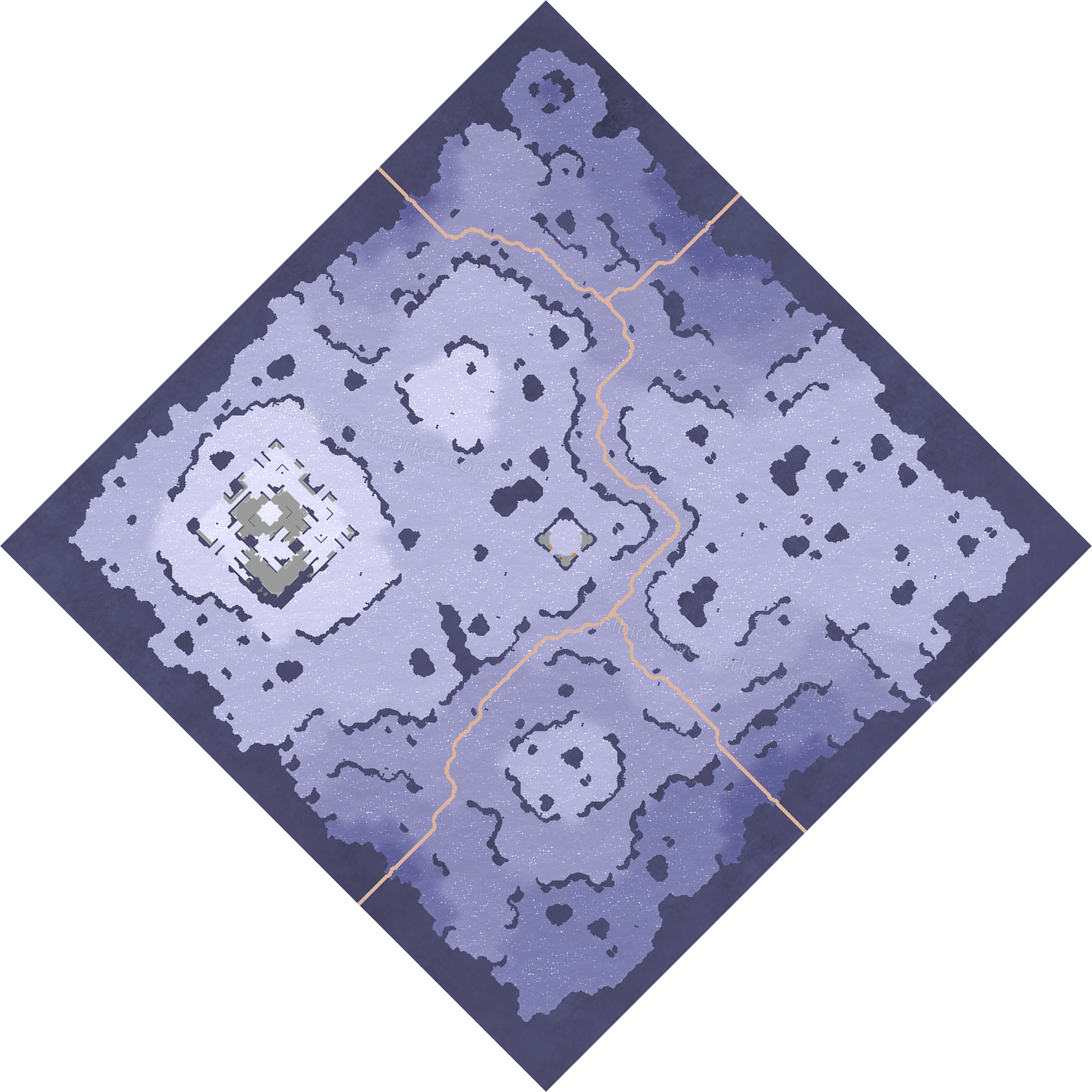 Iceburn Peaks Albion Online map
