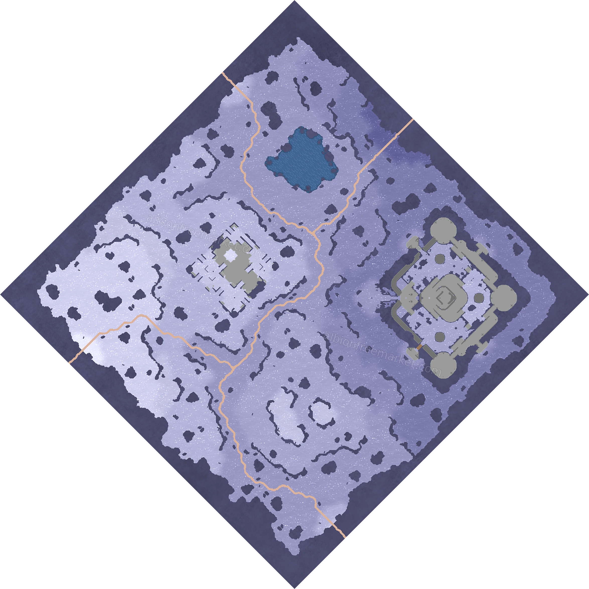 Glacierfall Cross Albion Online map