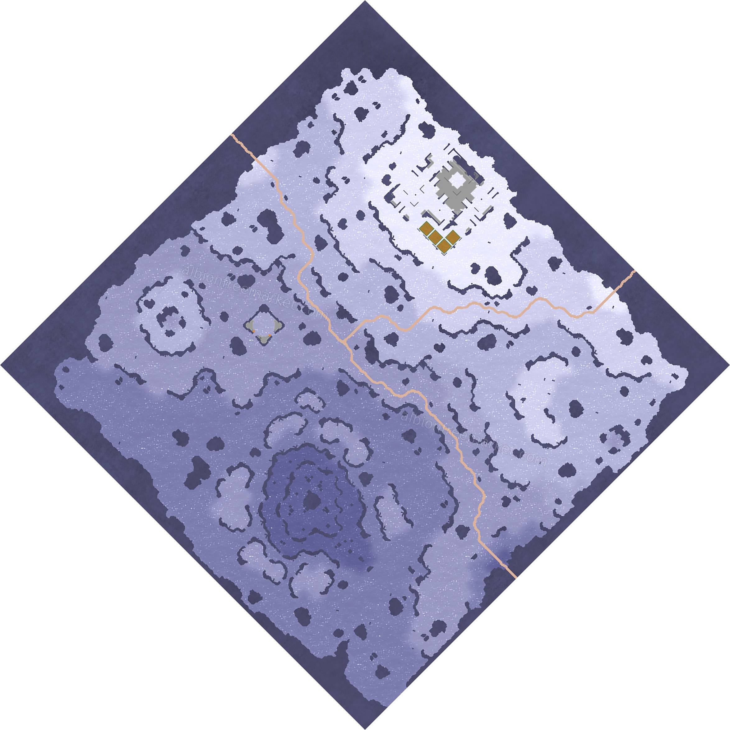 Glacierfall Valley Albion Online map